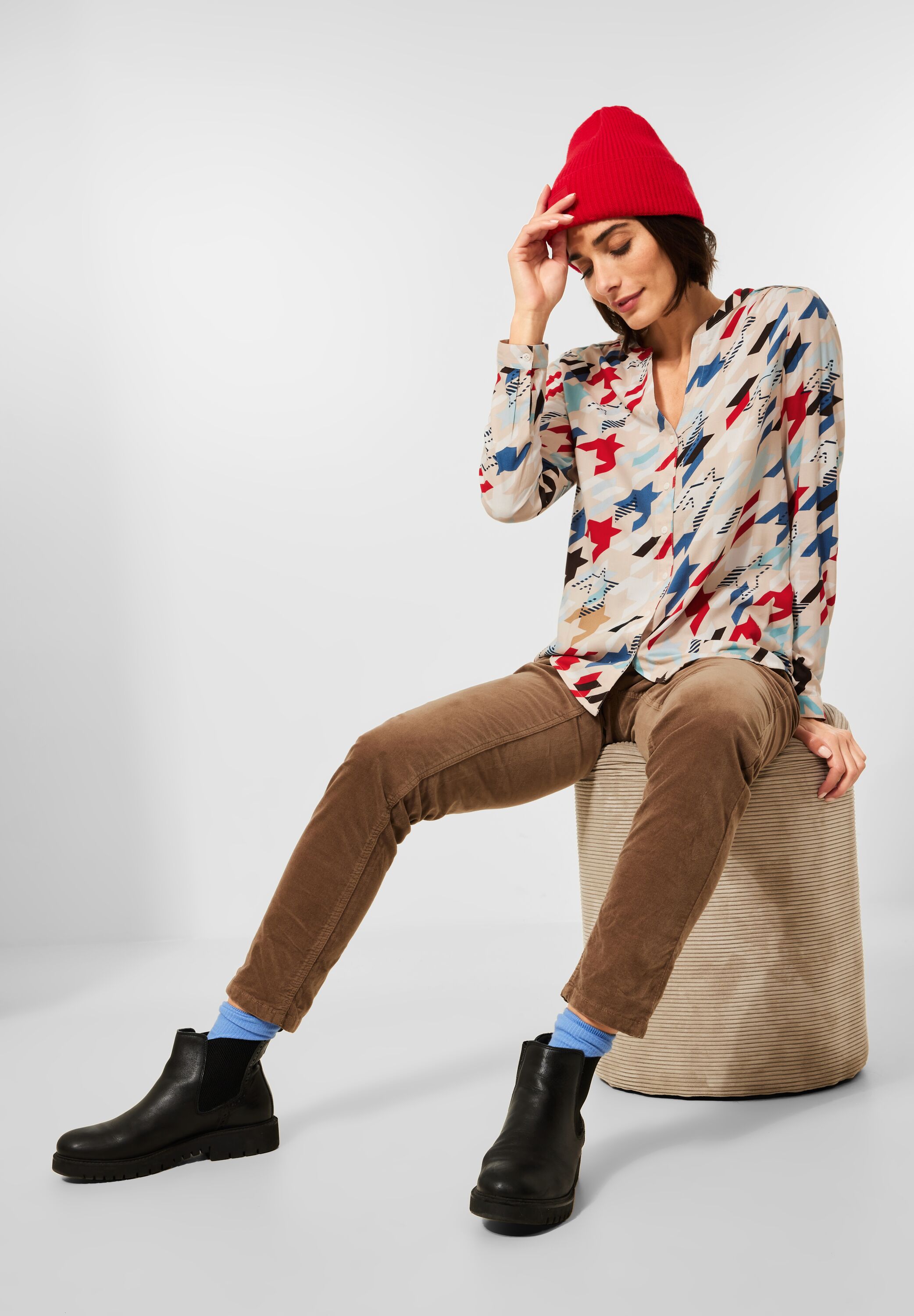 Bluse mit Multicolorprint