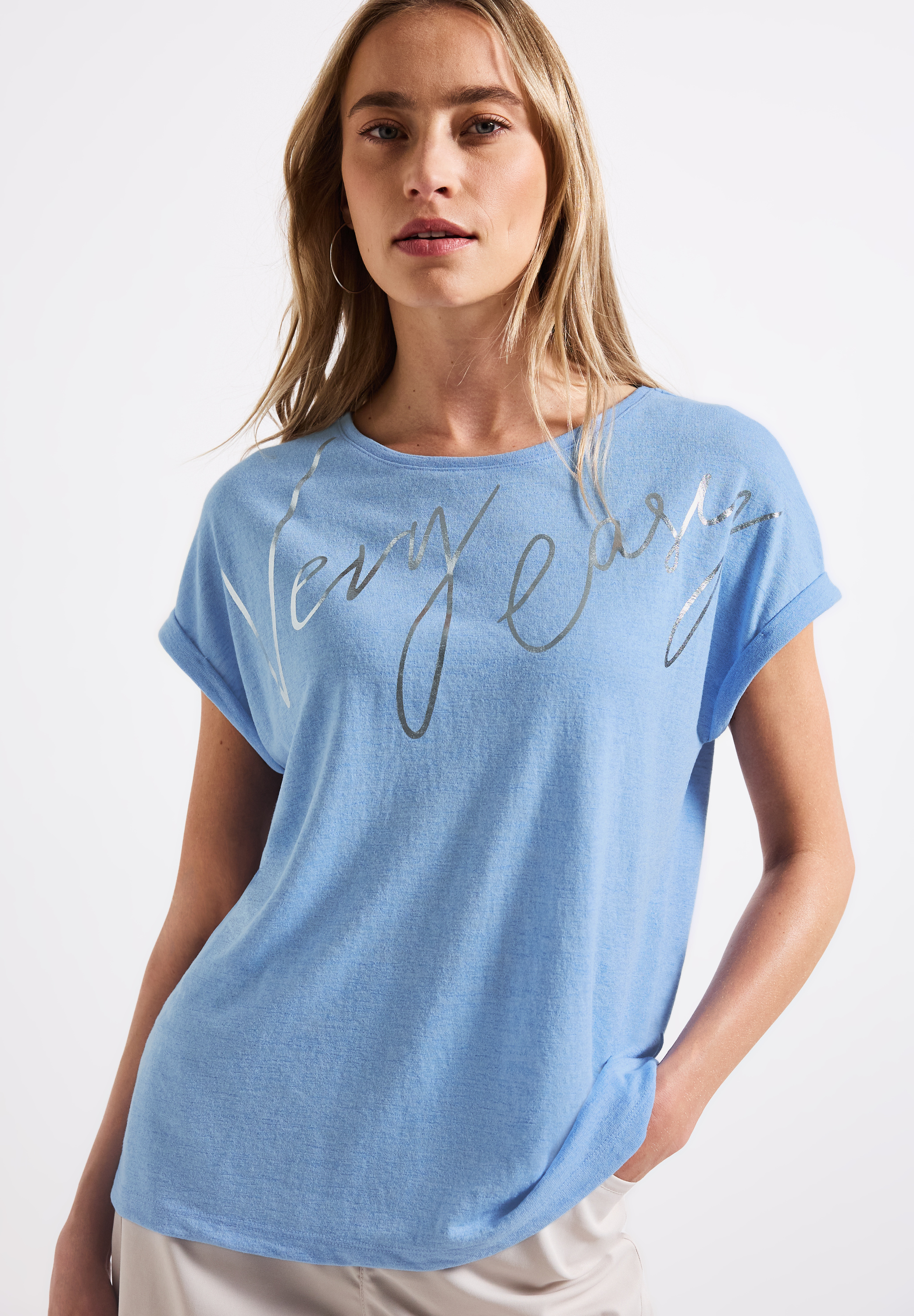 T-Shirt mit Folien Wording