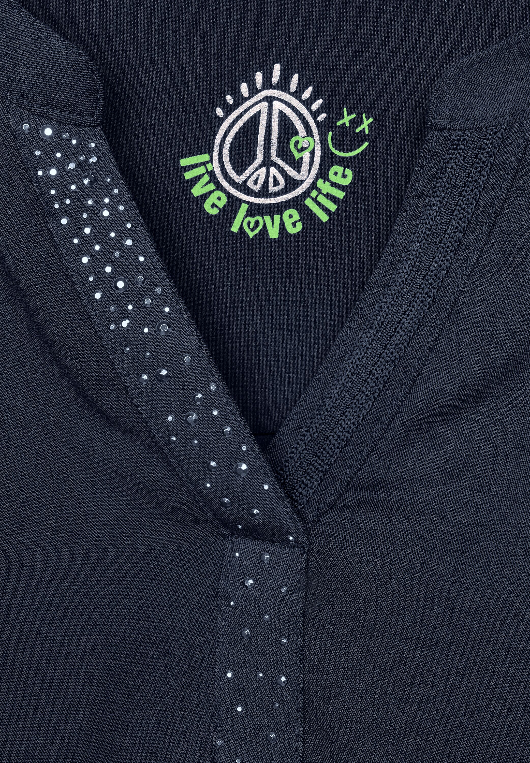 Bluse mit Strass-Deko