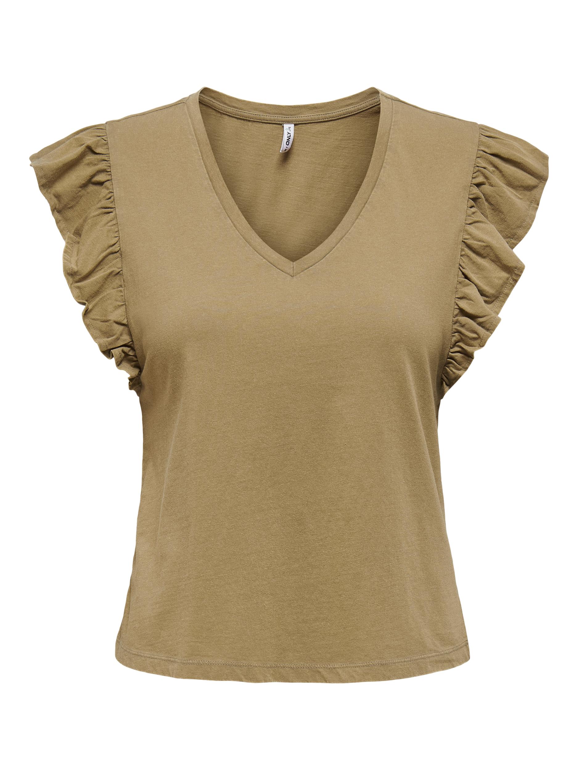 ONLLUCILLA LIFE S/S V-NECK TOP JRS