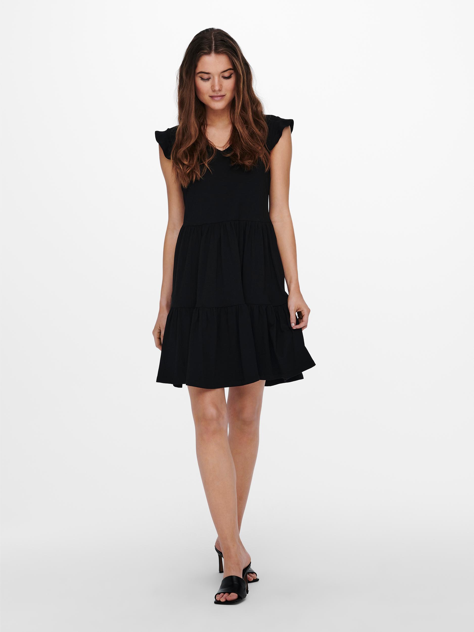 ONLMAY LIFE CAP SLEEVES FRILL DRESS NOOS