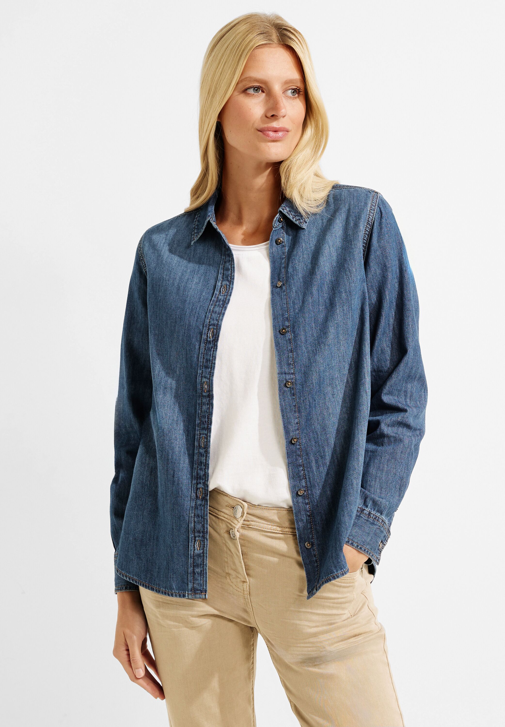 Jeansbluse in Blau