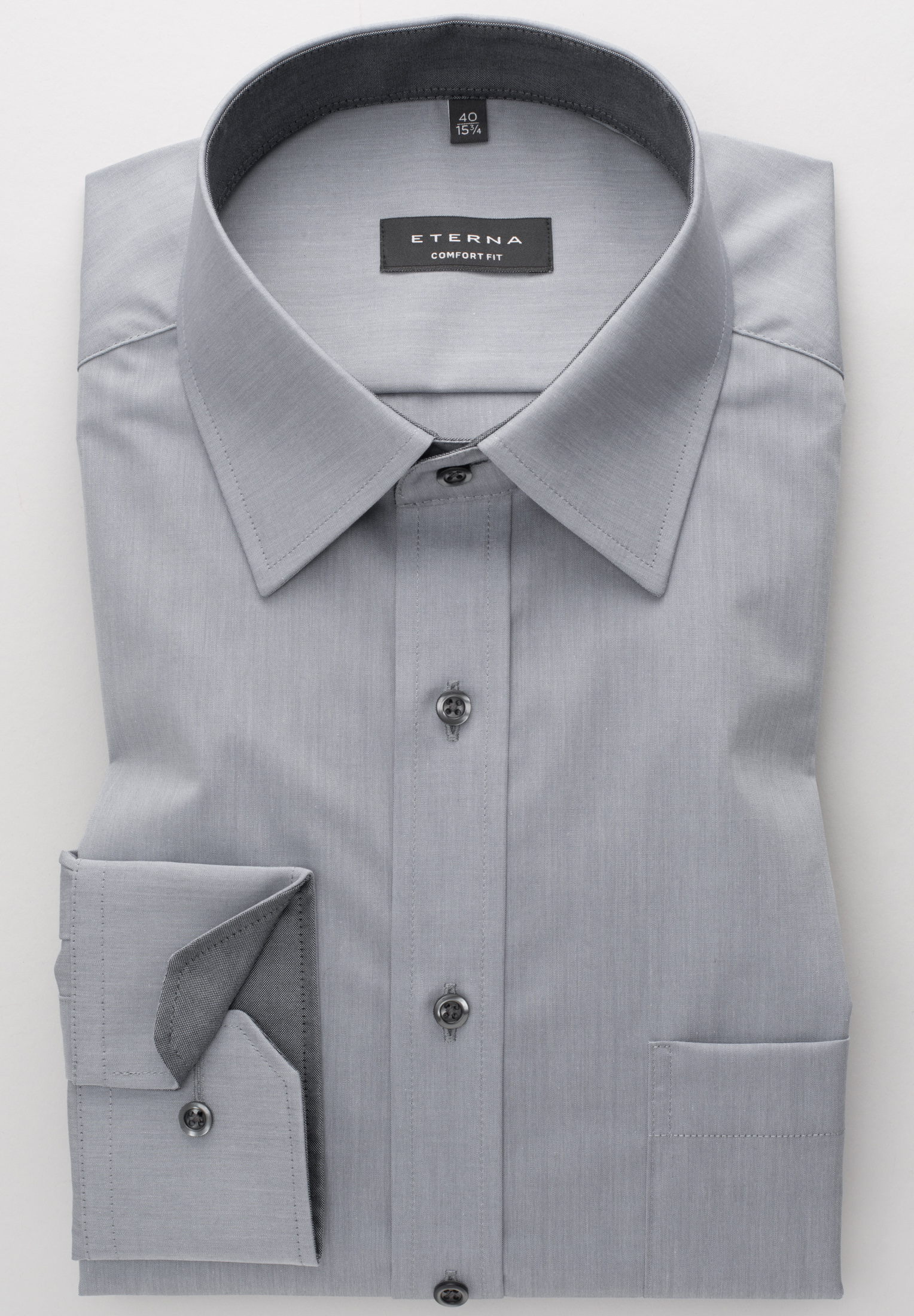 ETERNA LANGARM HEMD COMFORT FIT CHAMBRAY ETERNA LANGARM HEMD COMFORT FIT CHAMBRAY