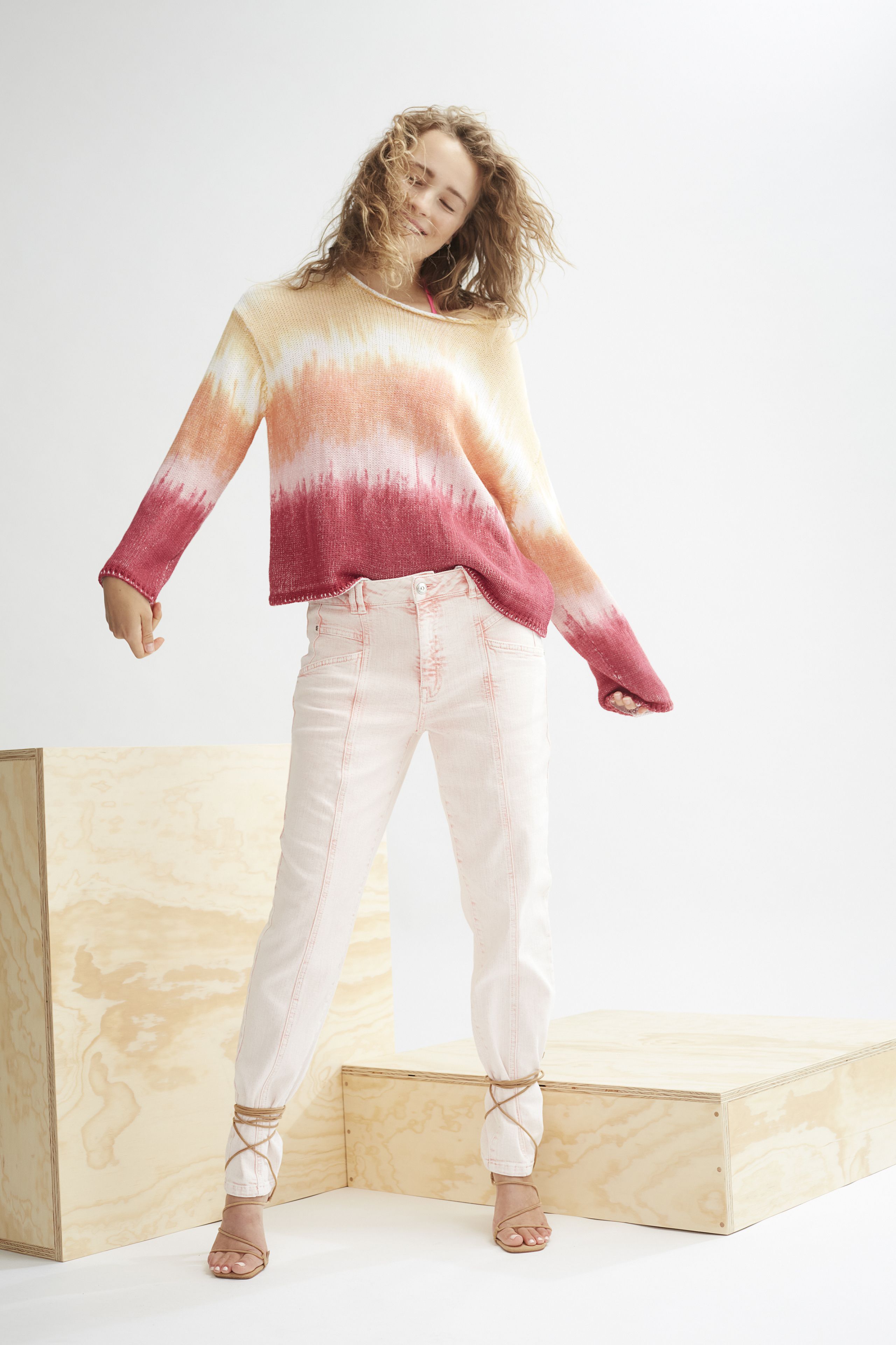 Pullover mit Batikmuster