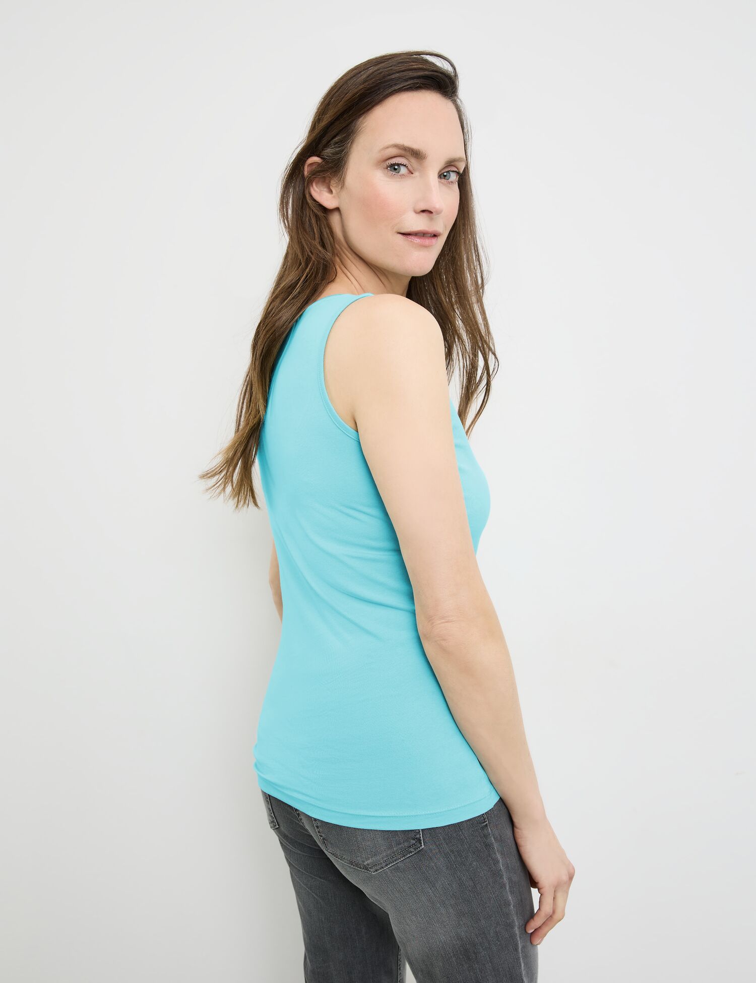 Basic Top nachhaltigem Baumwoll-Stretch