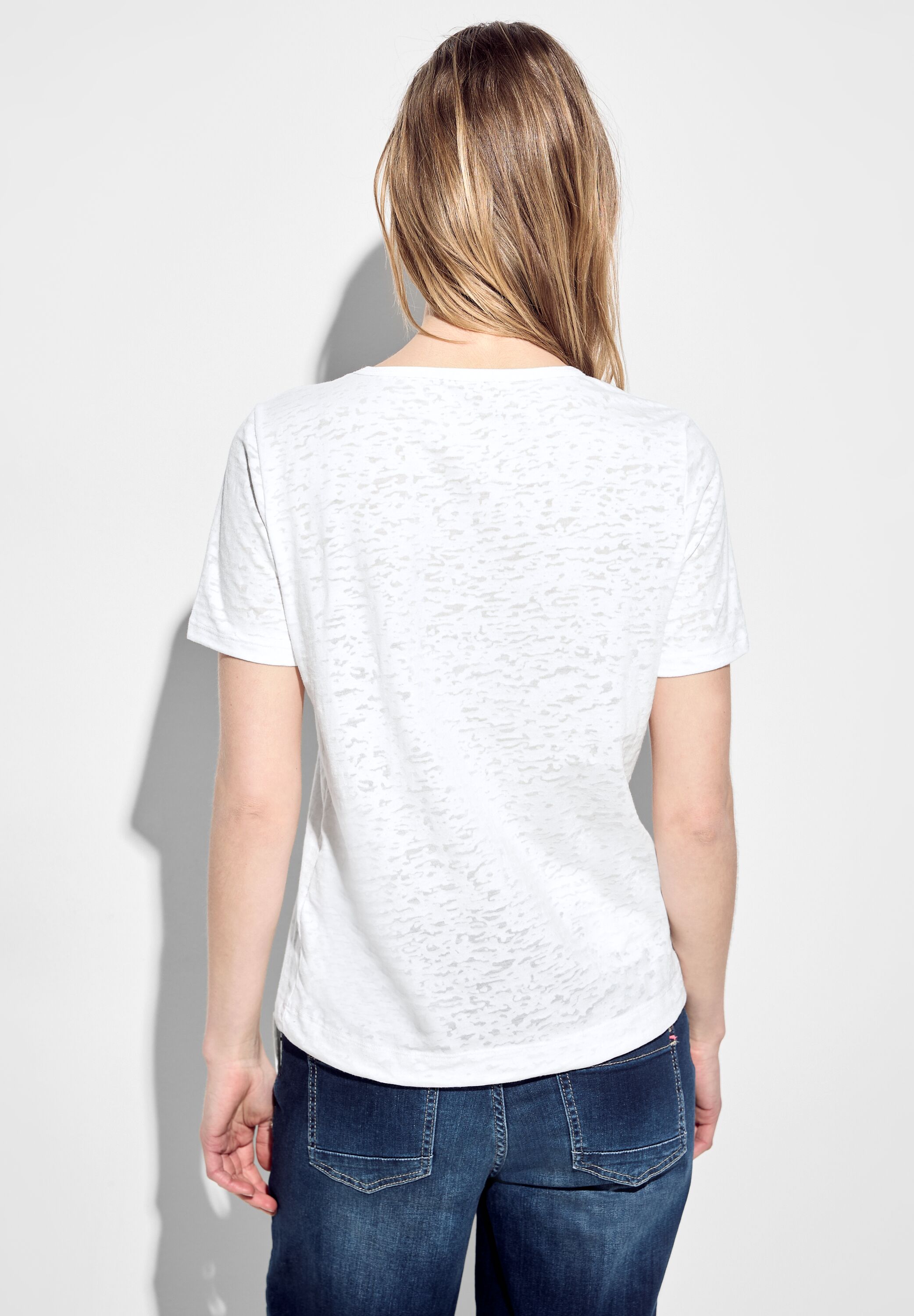 Burnout T-Shirt mit Print