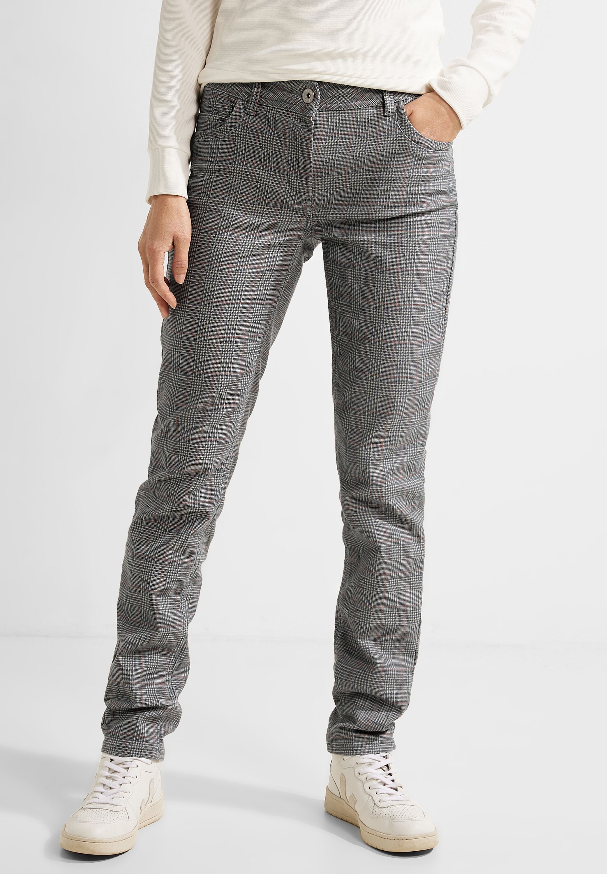 Karierte Casual Fit Hose