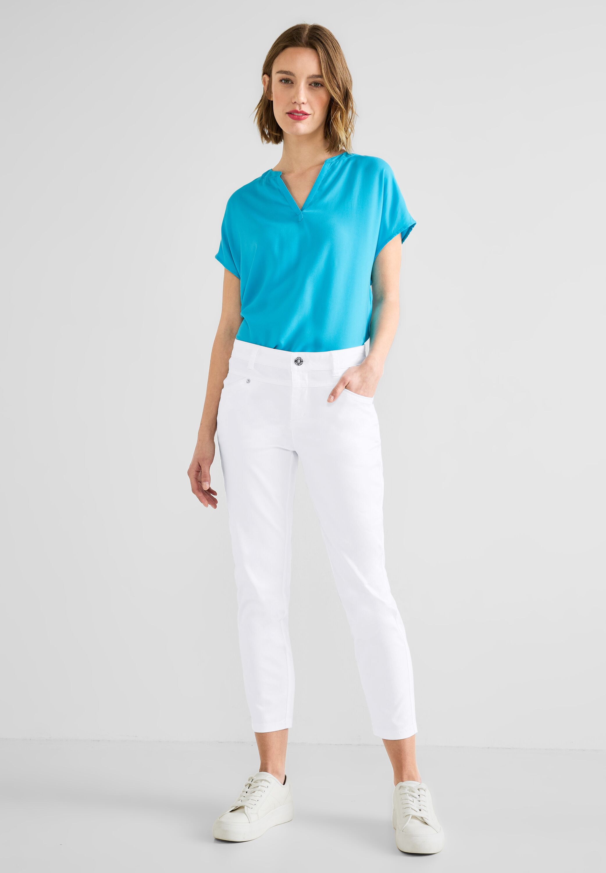 Casual Fit Seidenoptik Hose