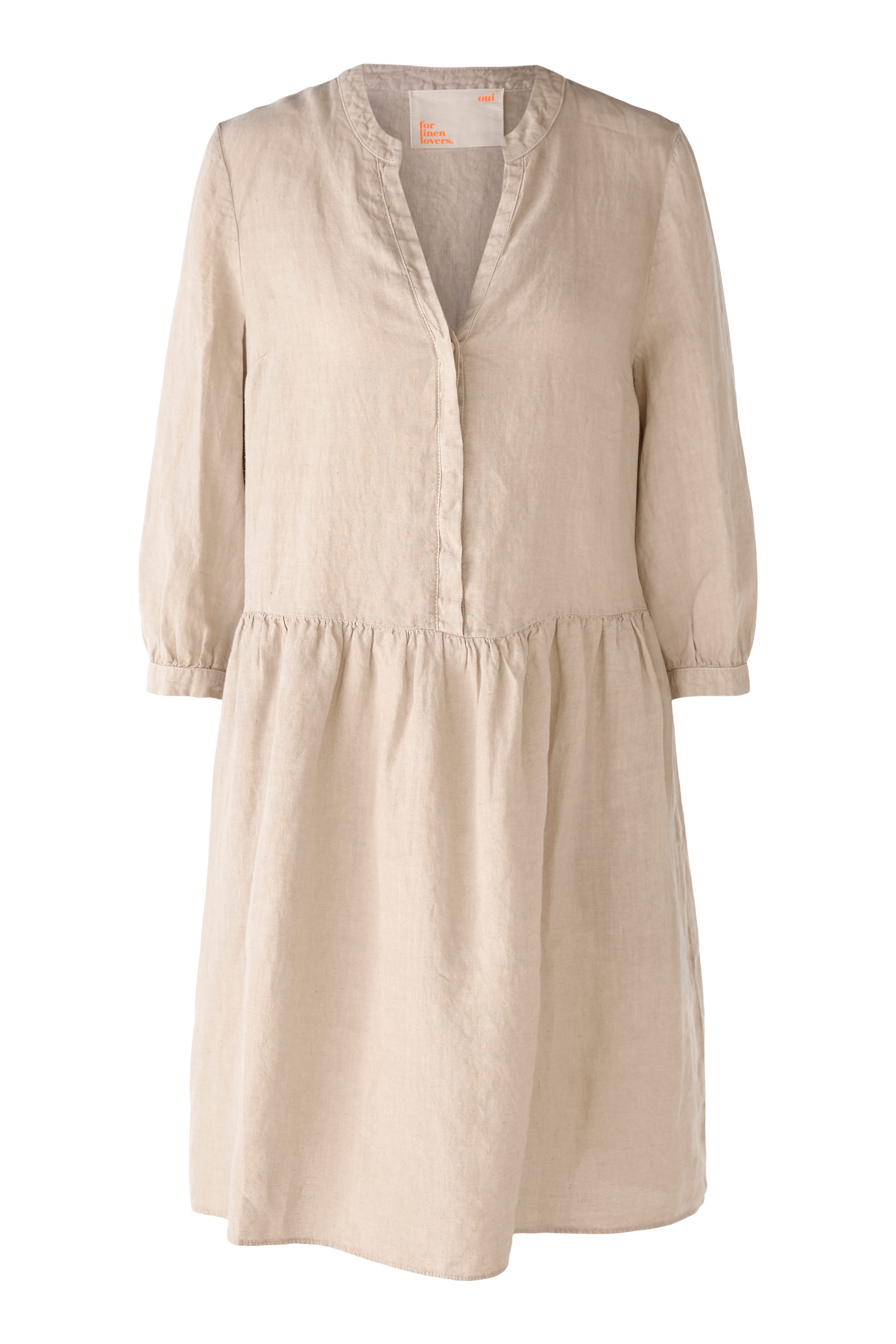 Sommerkleid in naturgefärbtem 100% Leinen