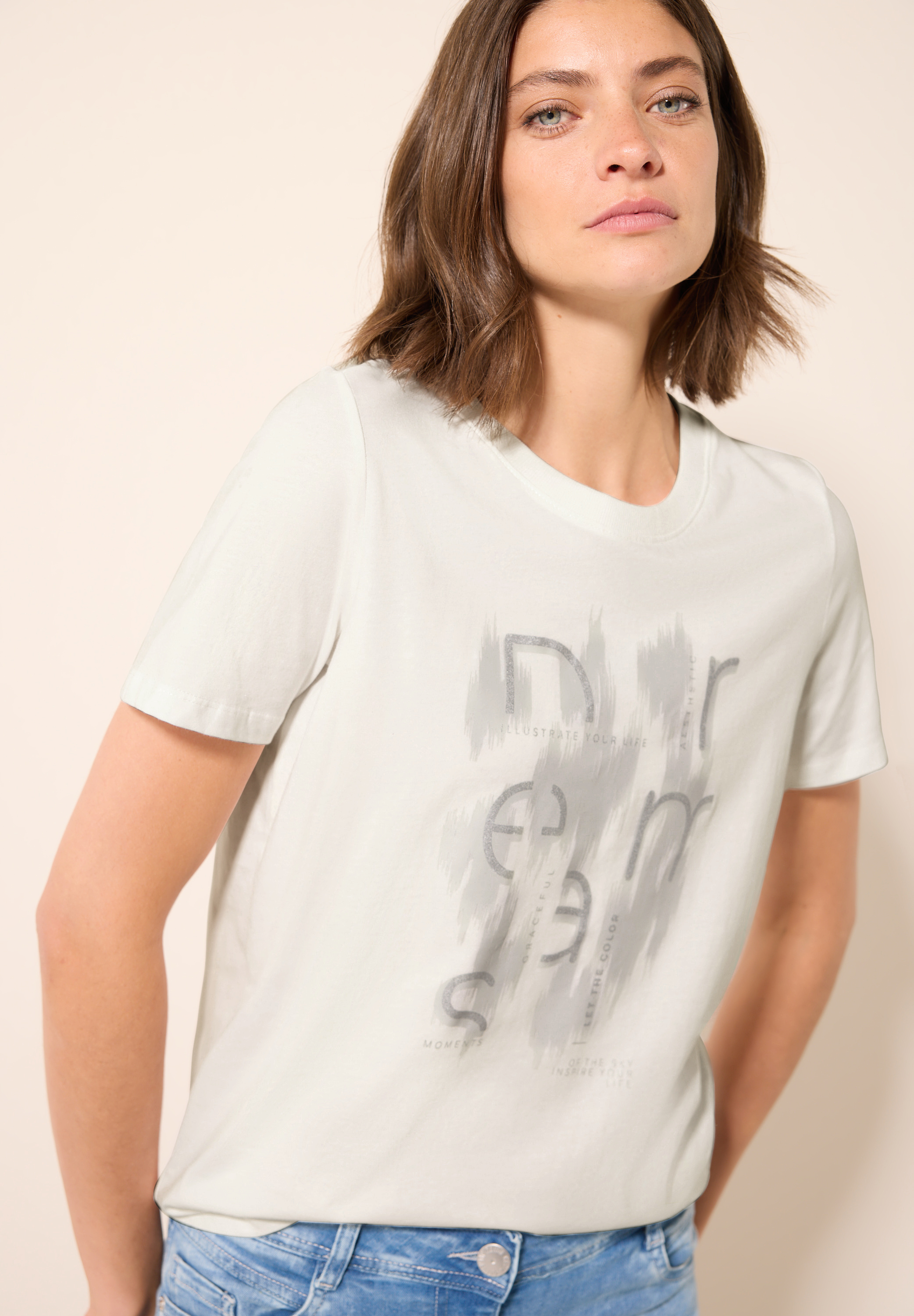 T-Shirt mit Folienprint
