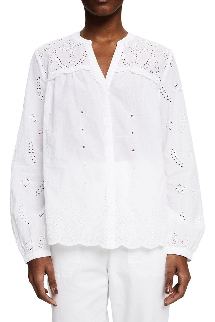 Bluse mit Lochspitze