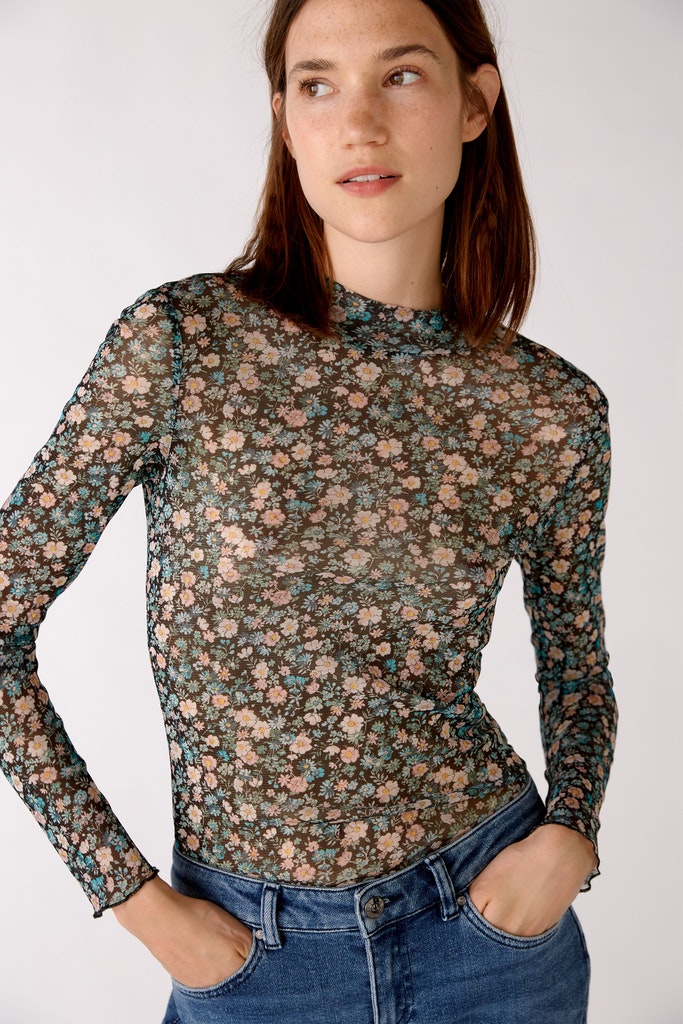 Langarmshirt mit floralem Print