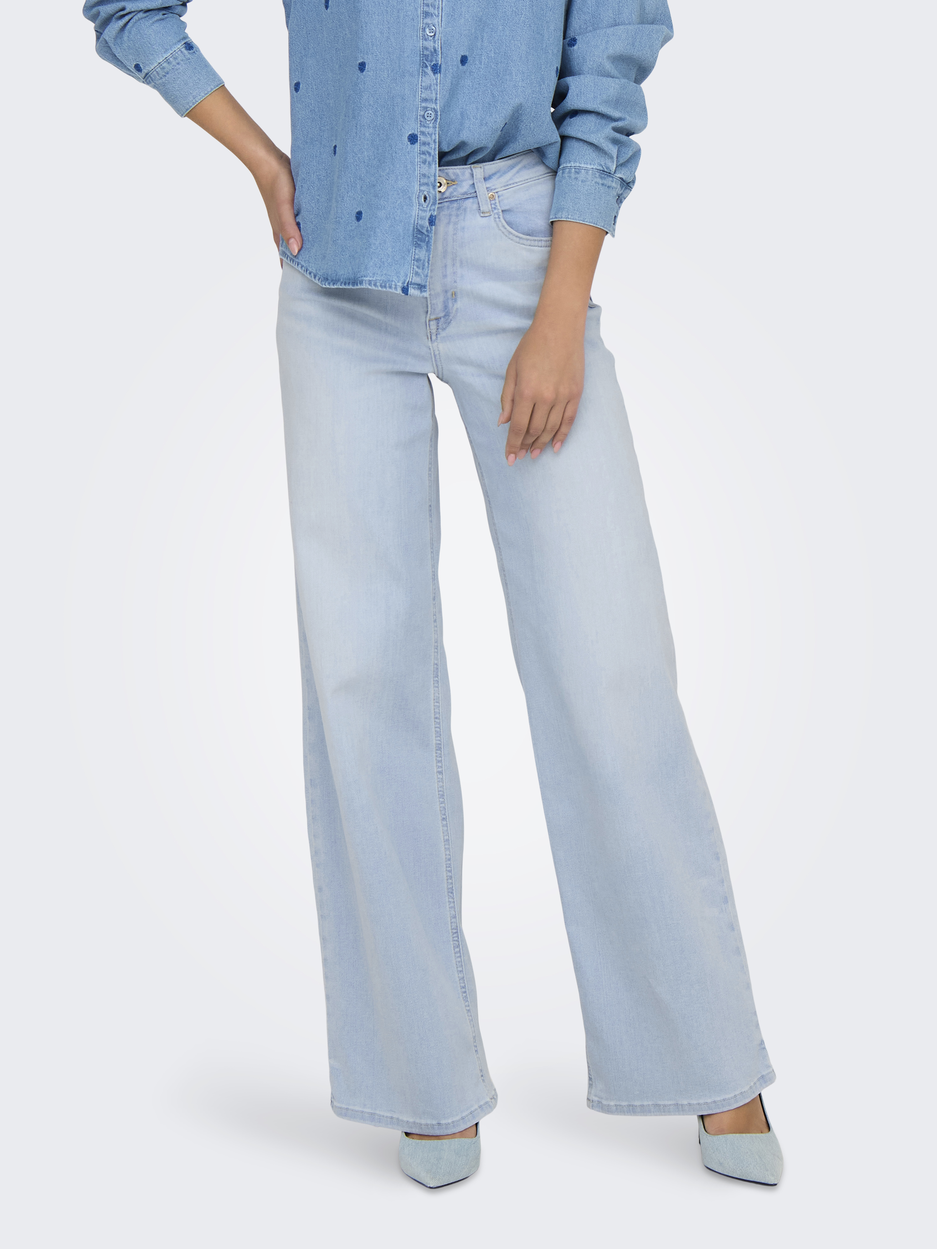 ONLMADISON BLUSH HW WIDE DNM CRO495 NOOS