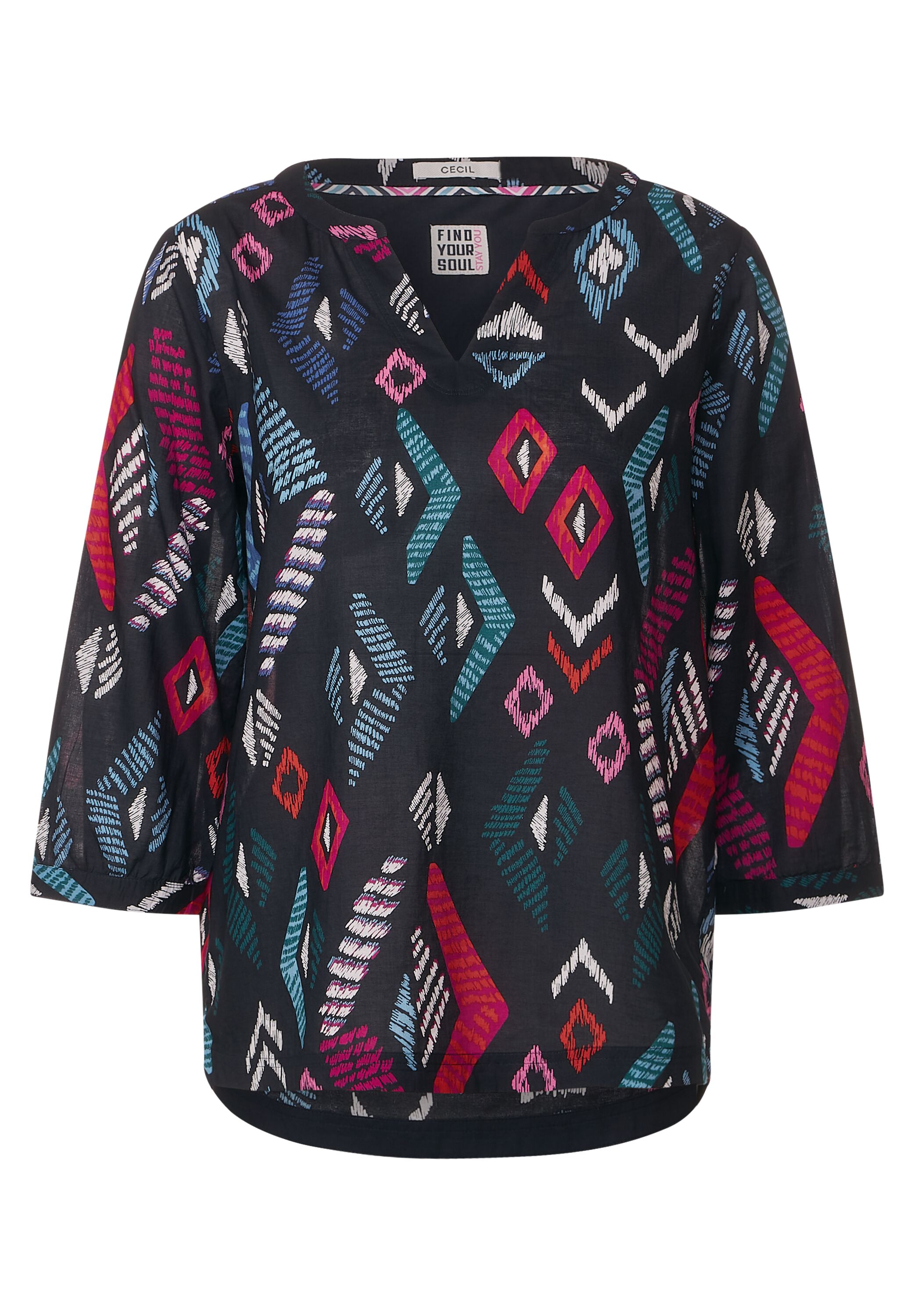 Printbluse in Baumwolle