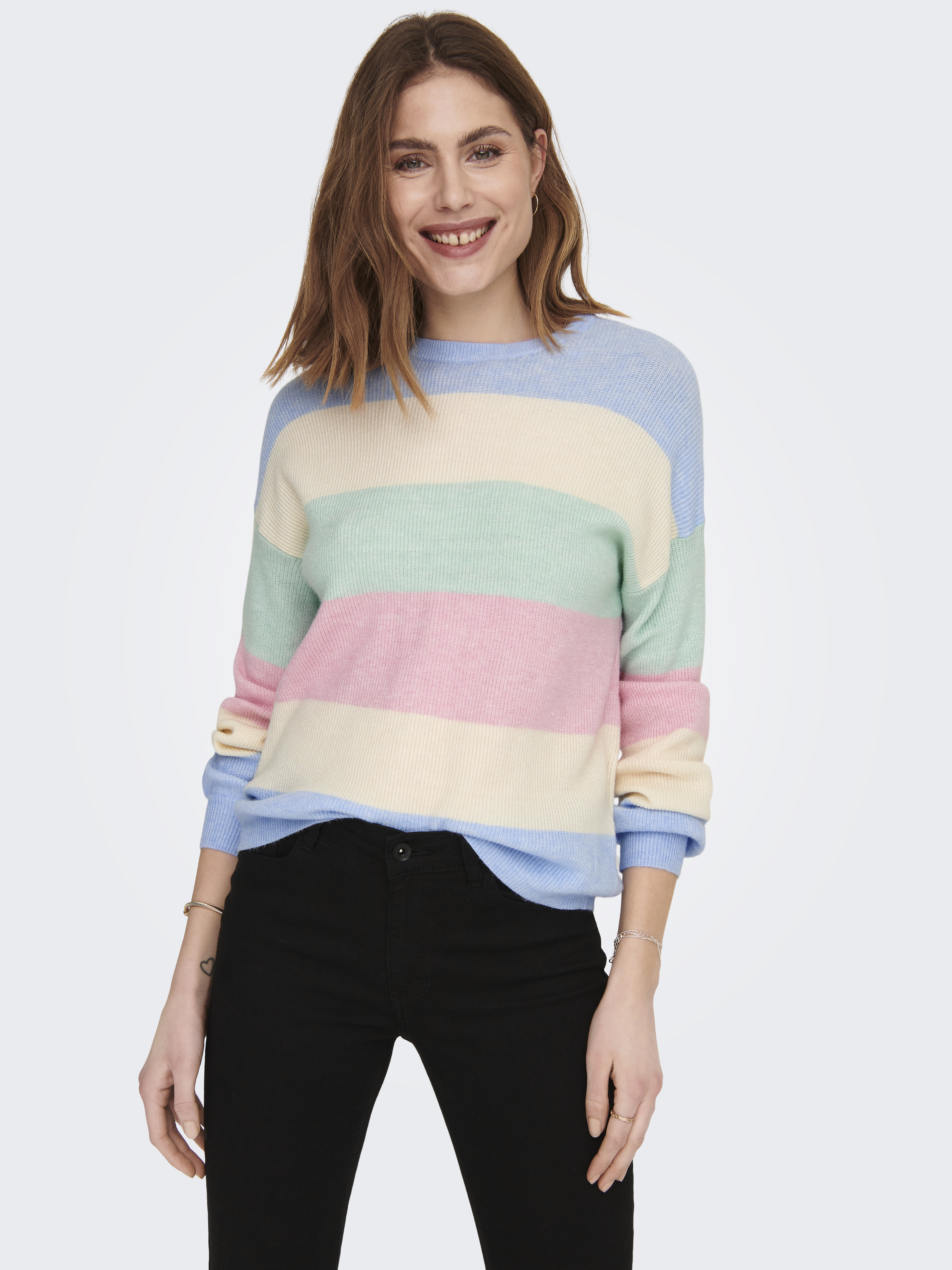 ONLATIA LIFE L/S STRIPE PULLOV KNT NOOS
