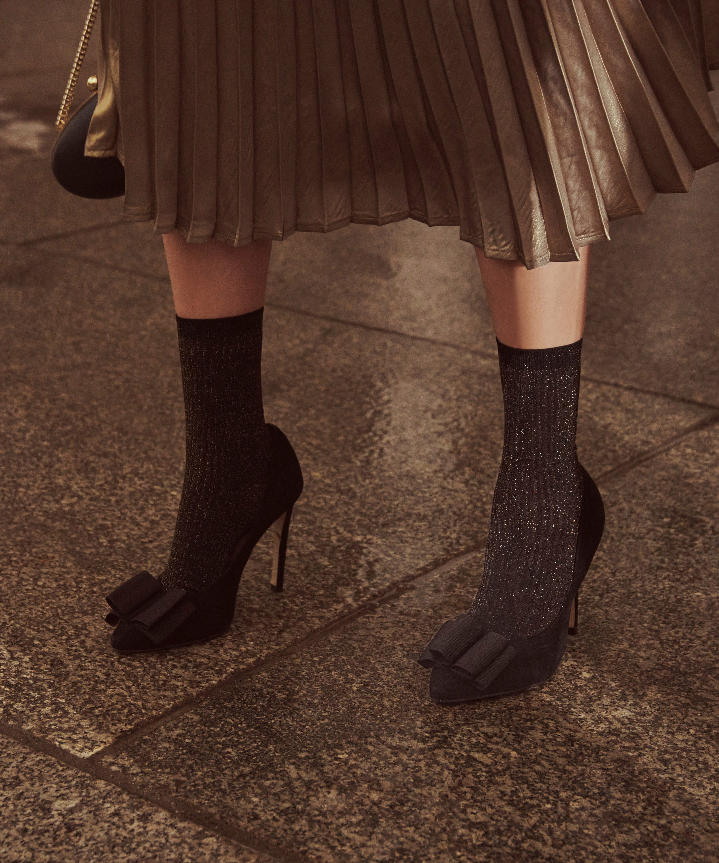 Socken Shiny Rib