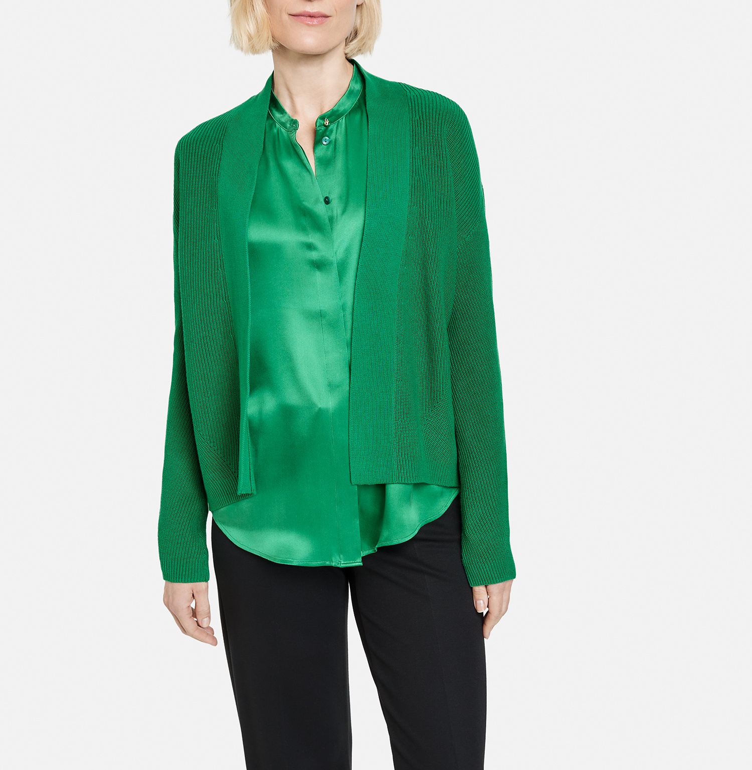 Offene Strickjacke