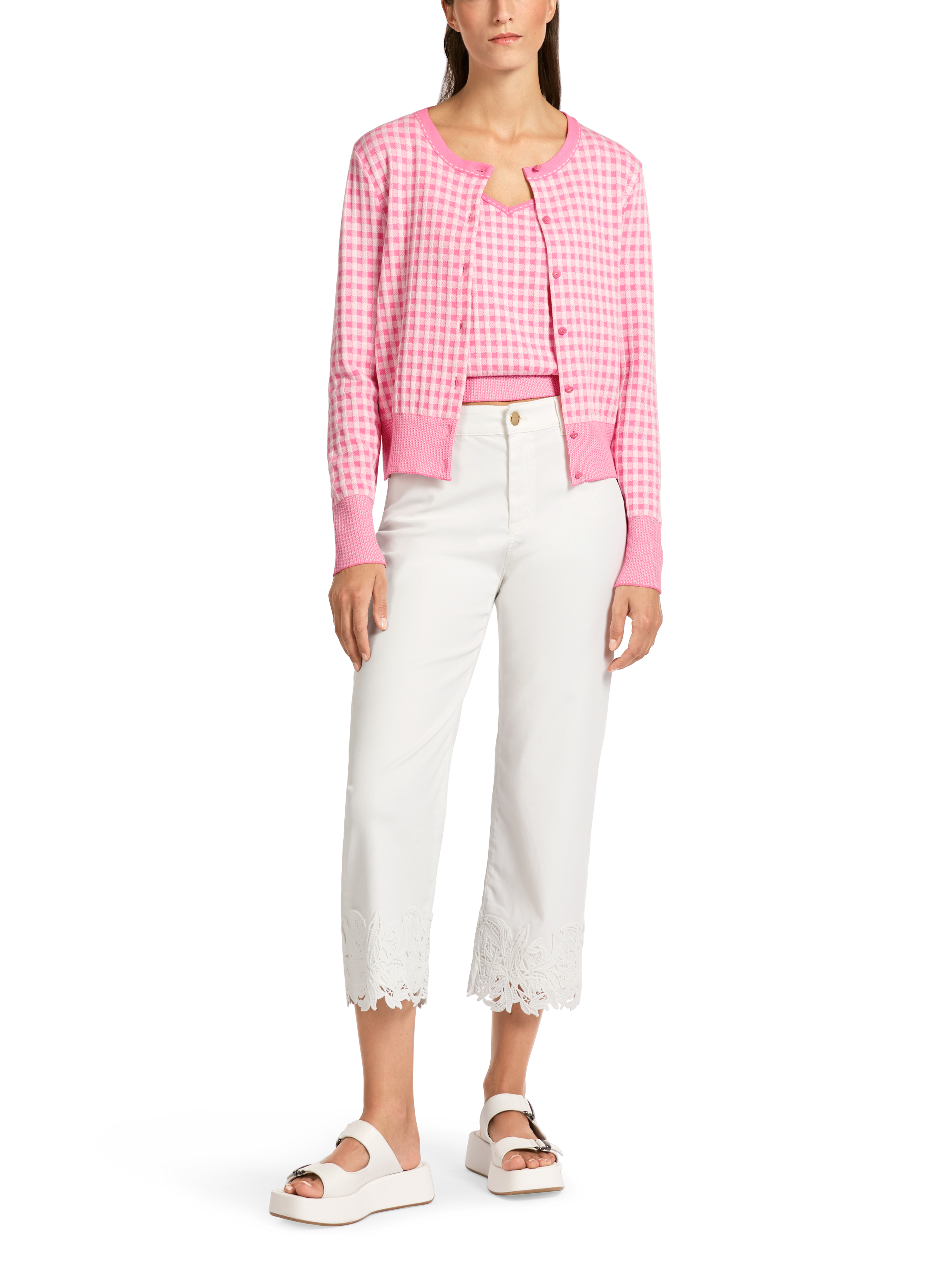 Cardigan mit Karos Knitted in Germany