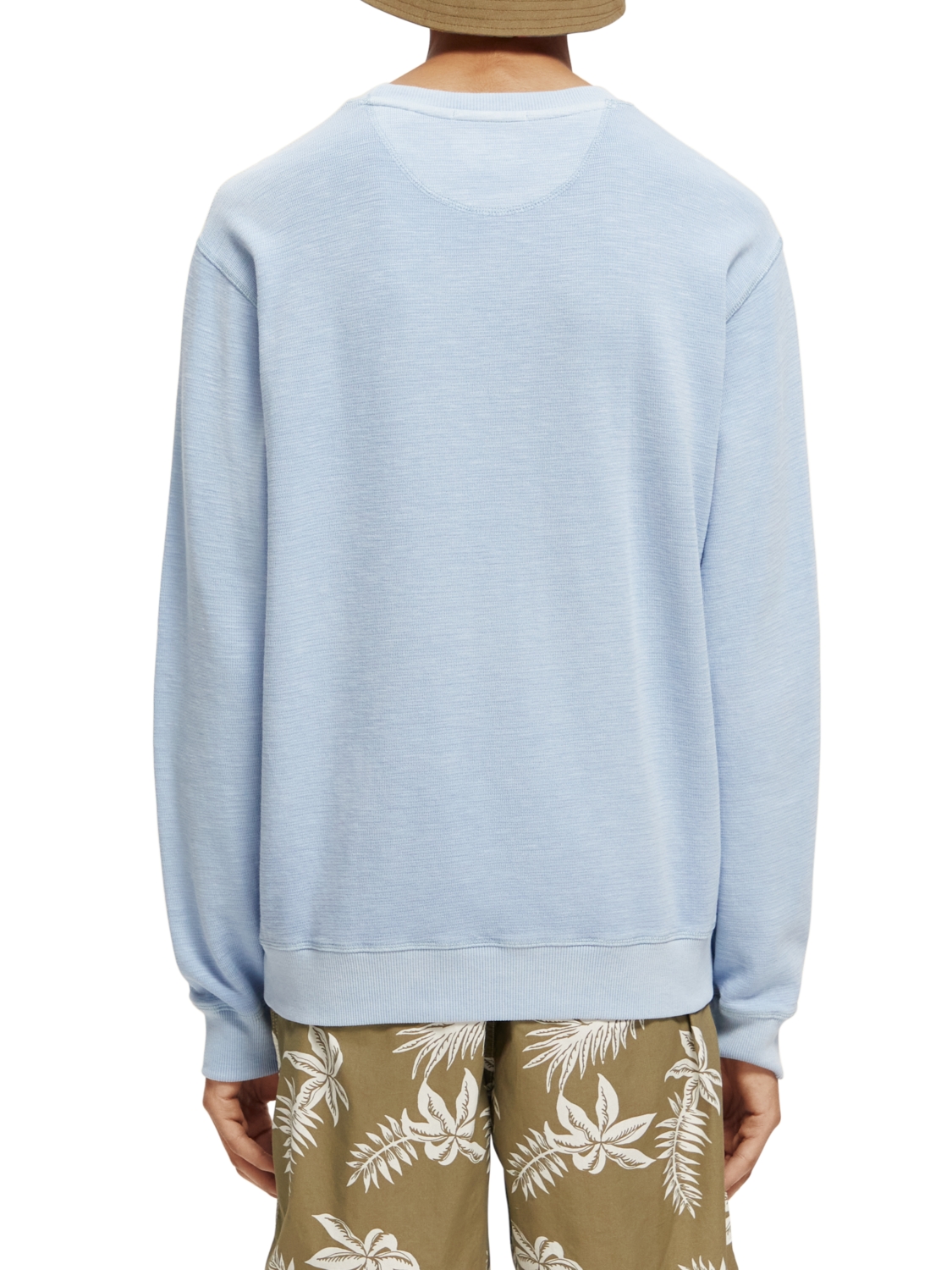 Garment dye structured sweatshirt