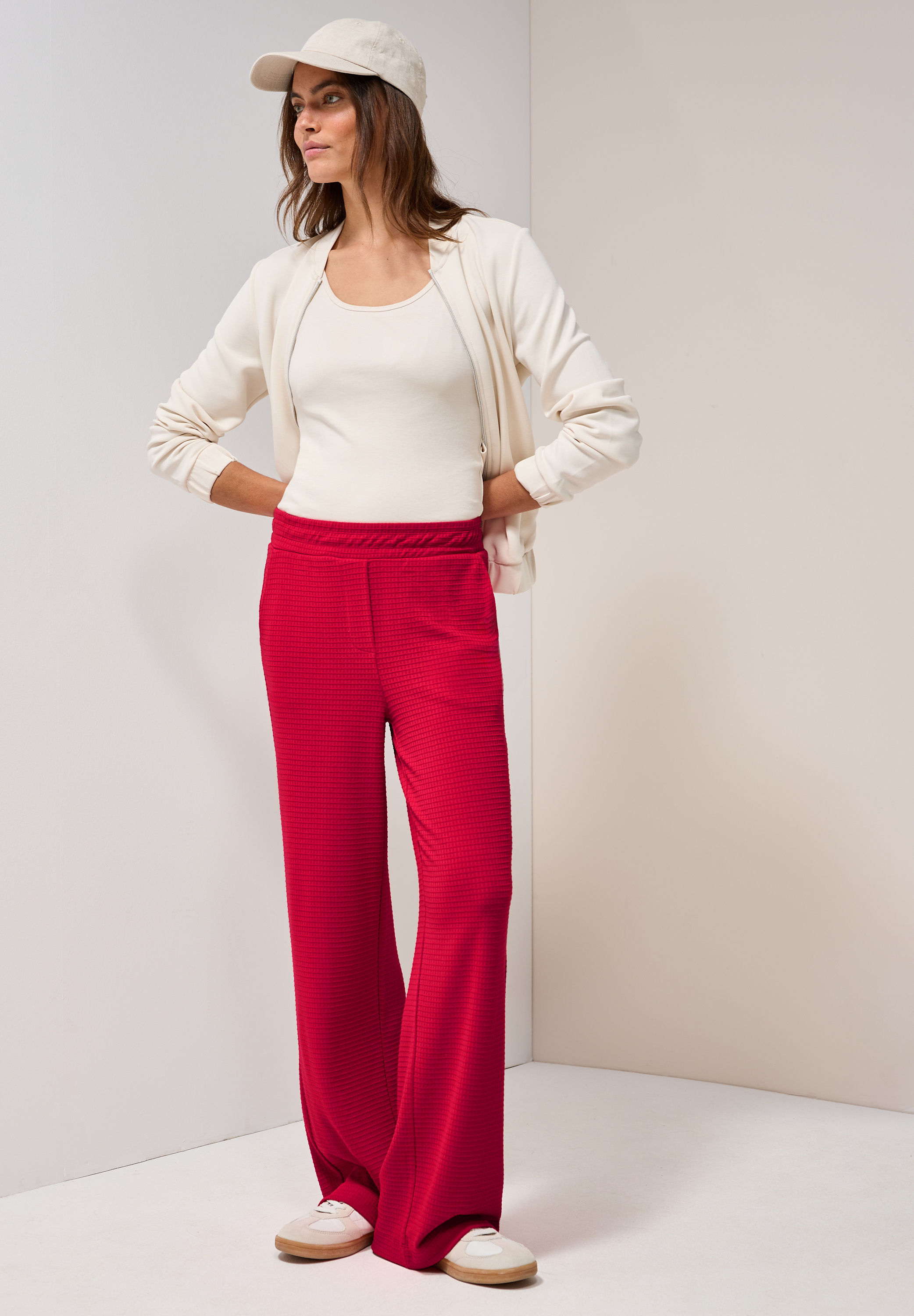 Wide Leg Strukturhose