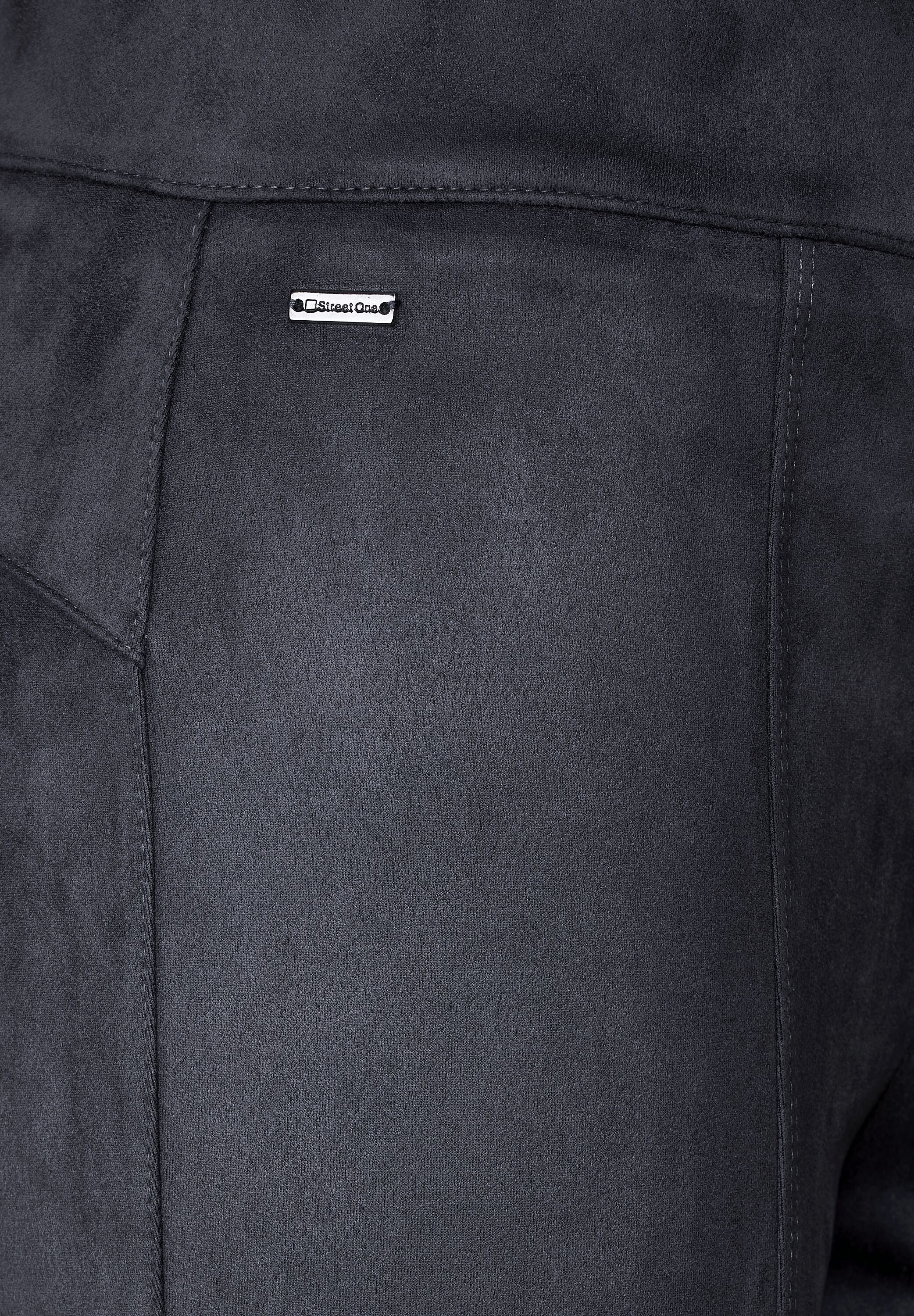 Skinny Fit Velours Hose