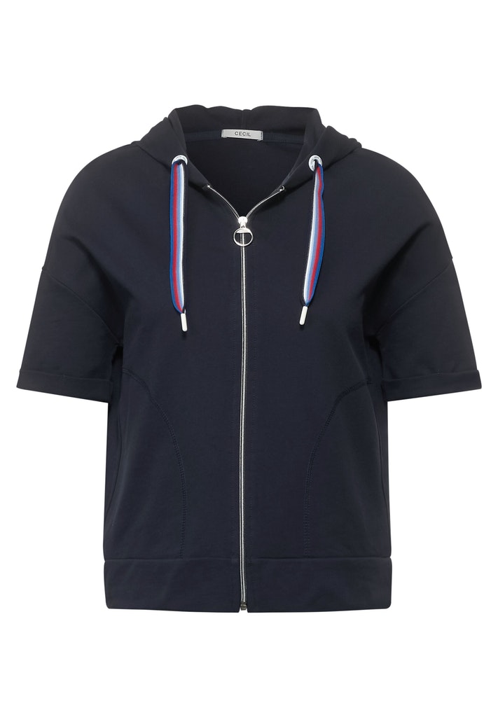 Kurzarm Sweatjacke