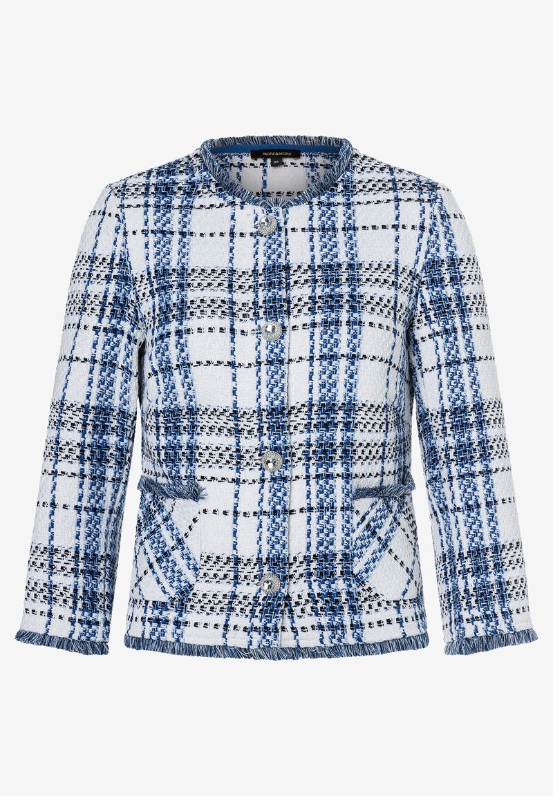 Bouclé Jacke  kariert  Frühjahrs-Kollektion