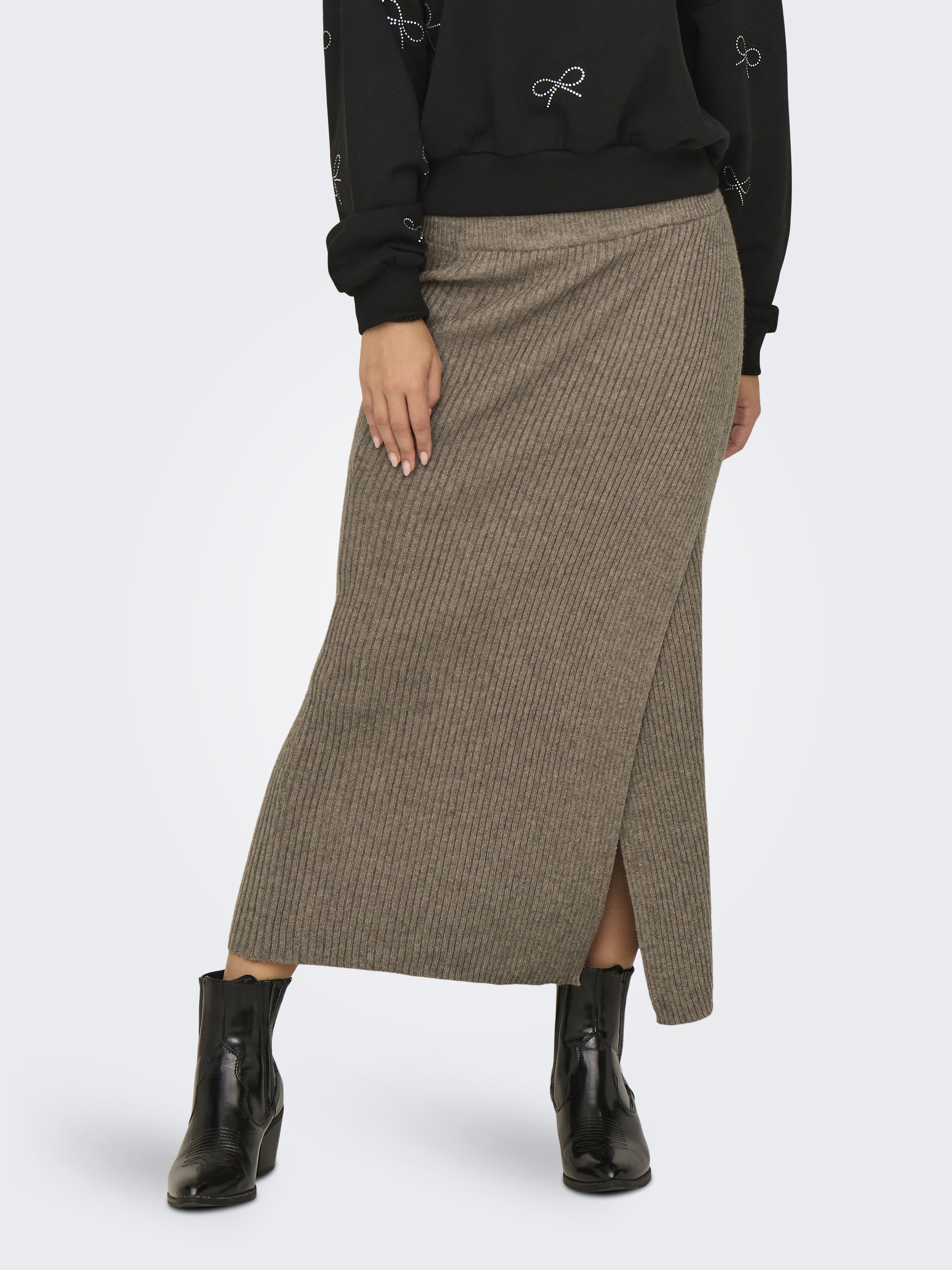 ONLKATIA MIDI WRAP SKIRT CC KNT
