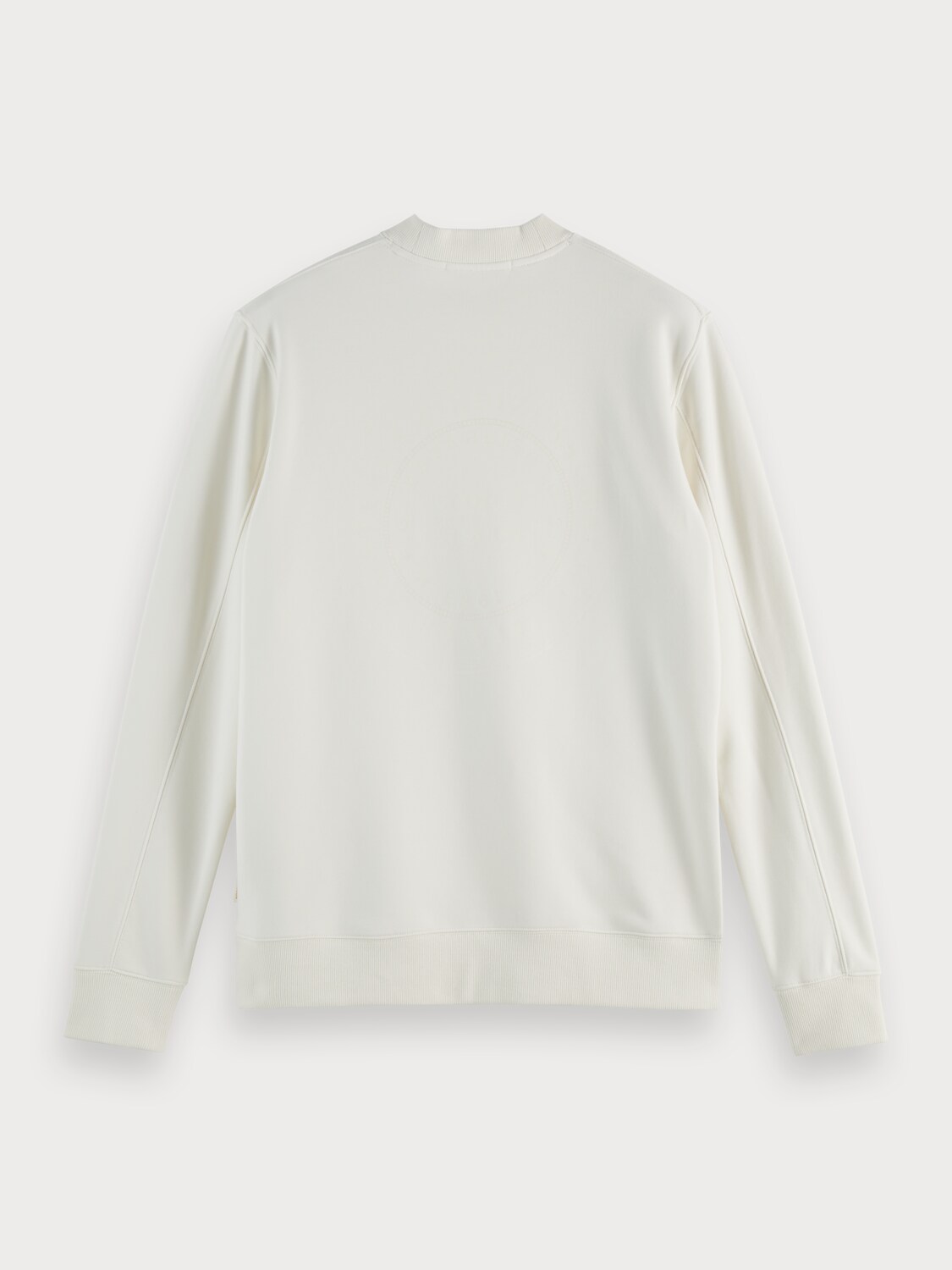 Organic cotton blend felpa crewneck sweat with logo print