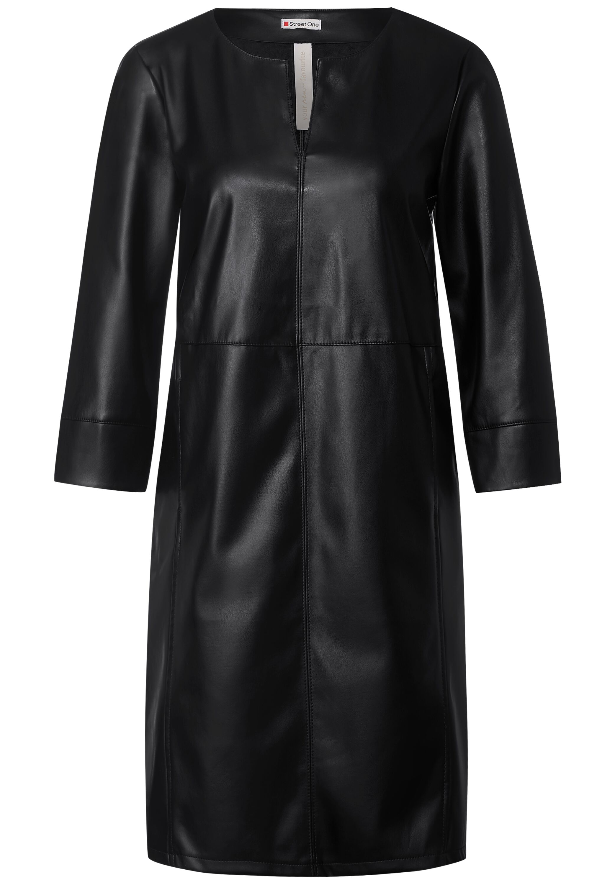 PU Kleid in moderater Länge