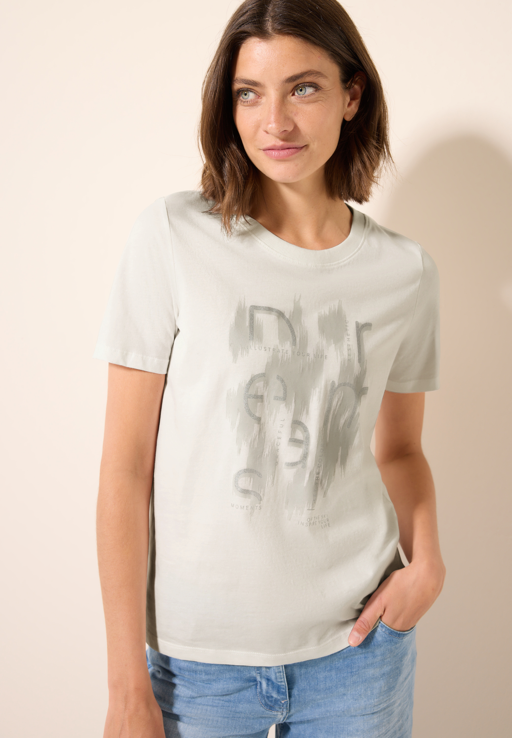 T-Shirt mit Folienprint