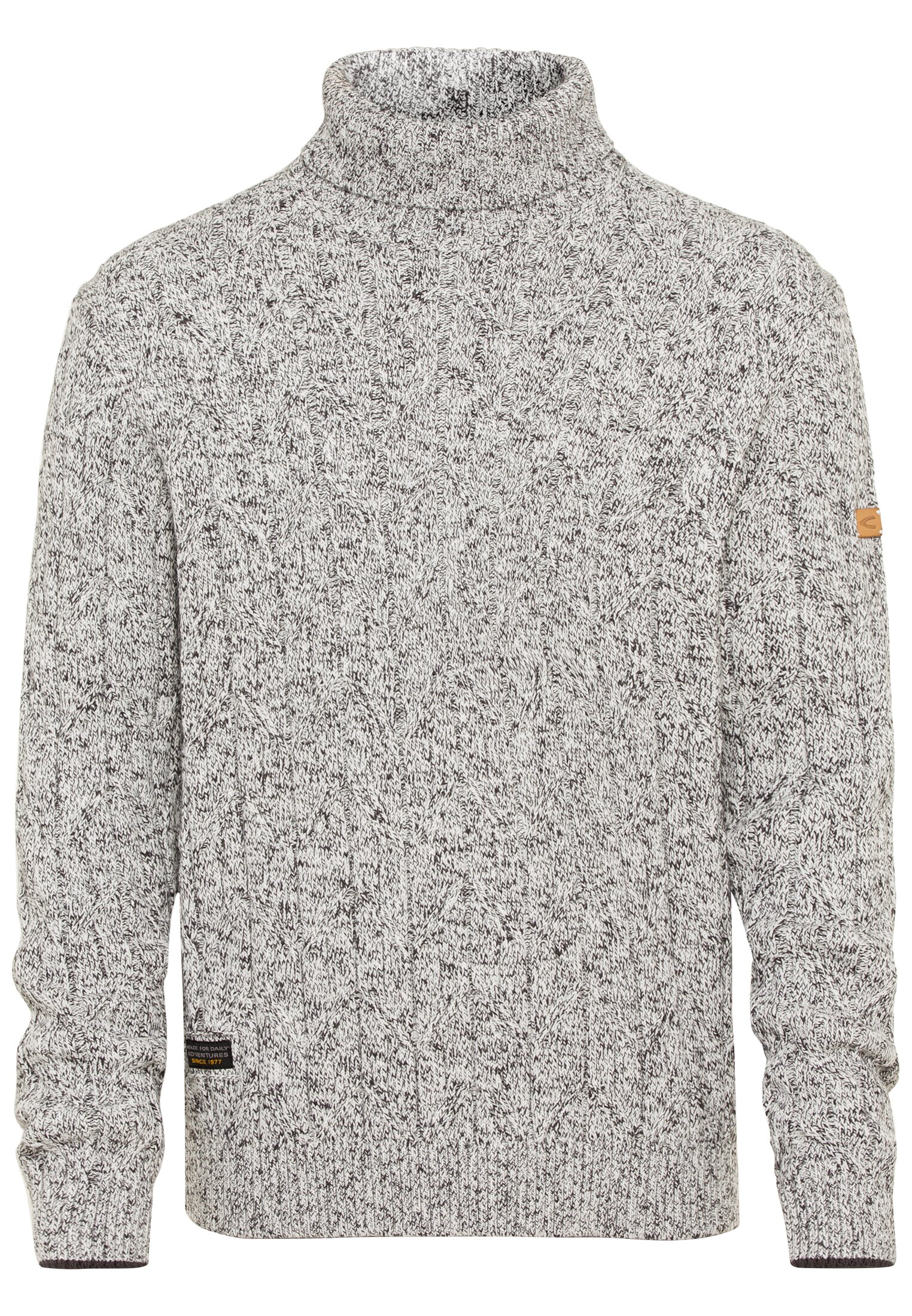 Rollkragenpullover mit Zopfmuster-Optik