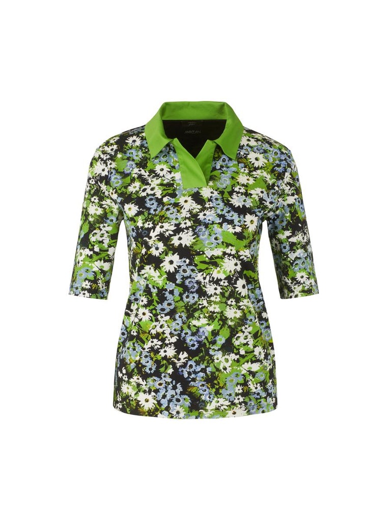 Polo-Shirt mit Streublumen