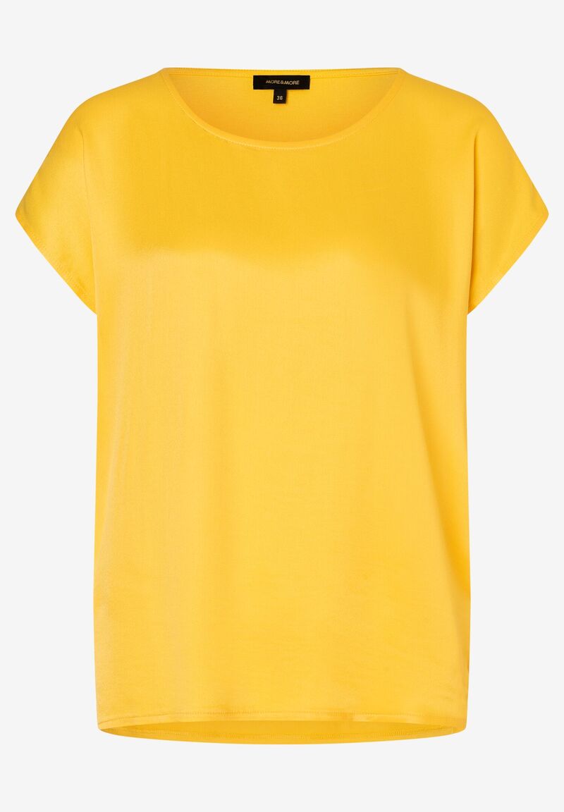 Shirt mit Satinfront  sunset yellow  Sommer-Kollektion