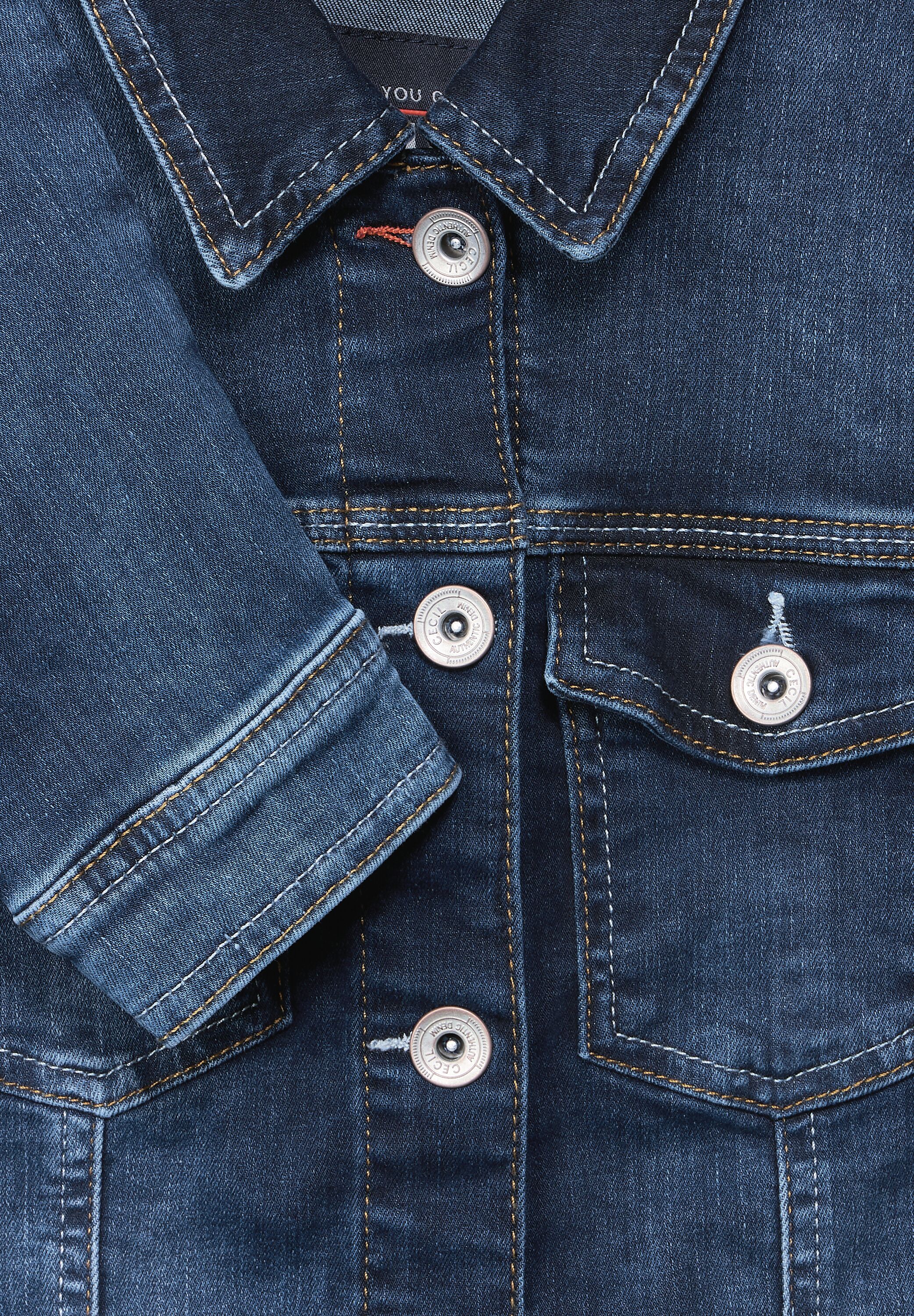 Jeansjacke in Mittelblau