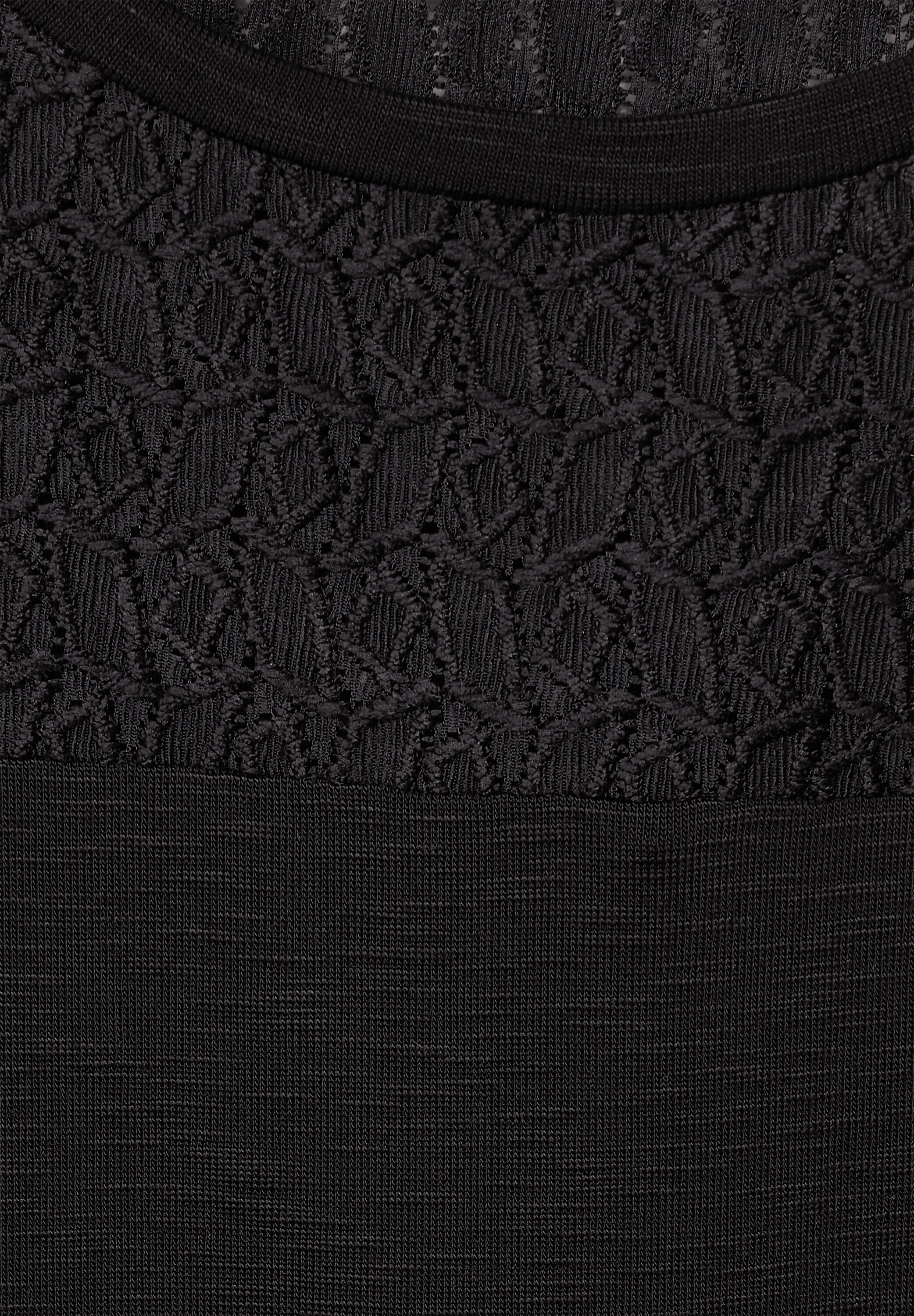 T-Shirt mit Spitzendetails