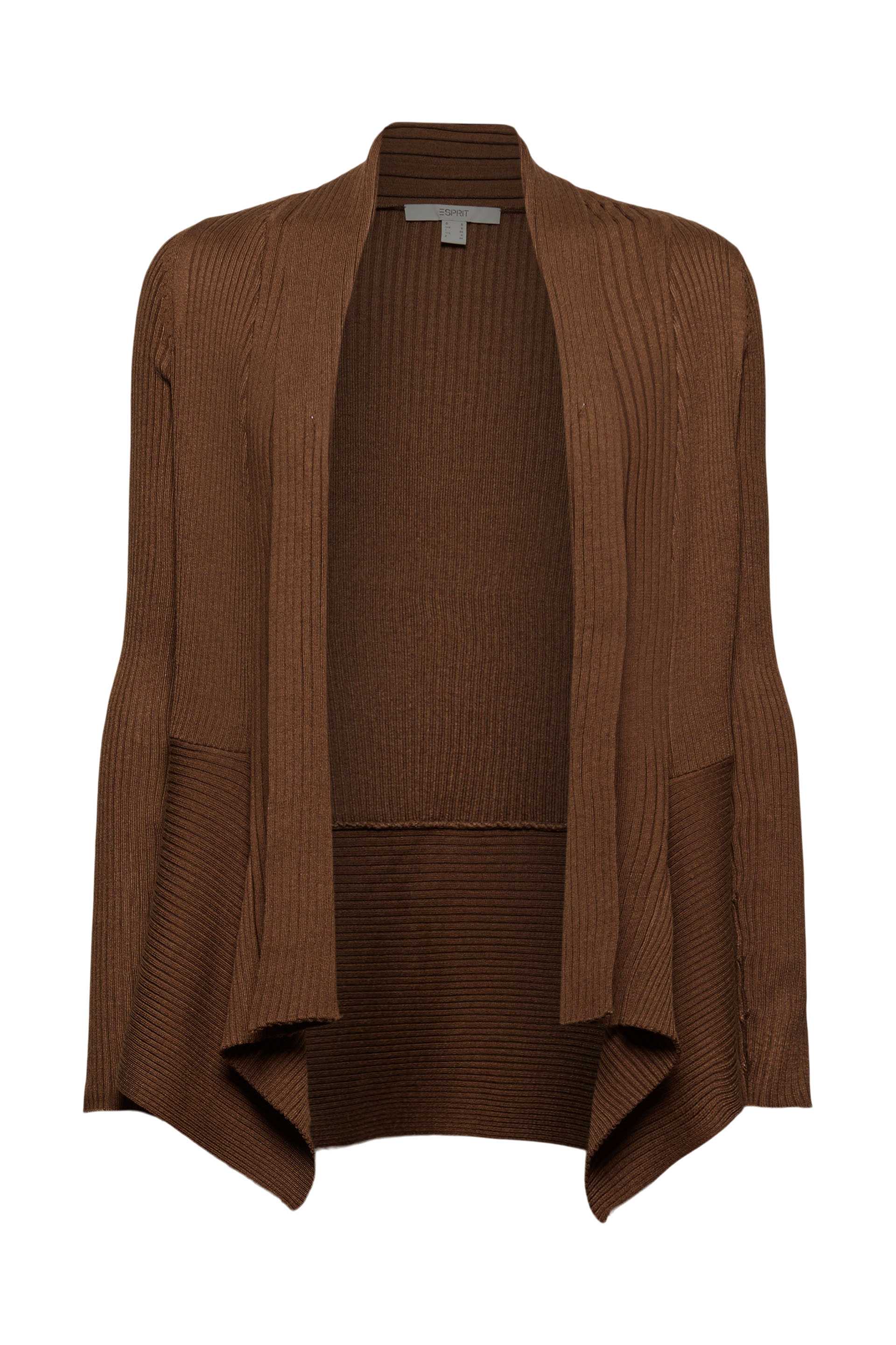 Recycelt: offener Ripp-Cardigan