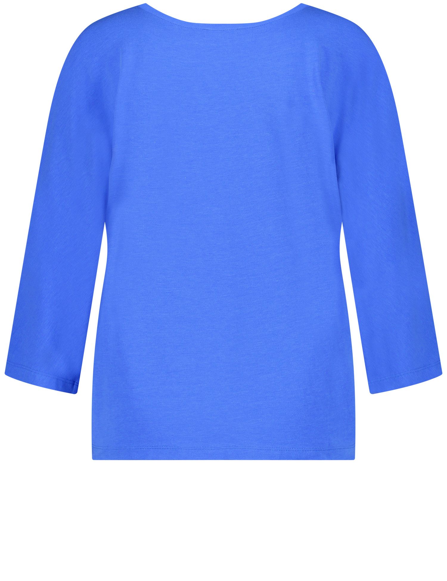 Leicht glänzendes 3/4 Arm Shirt mit Material-Patch