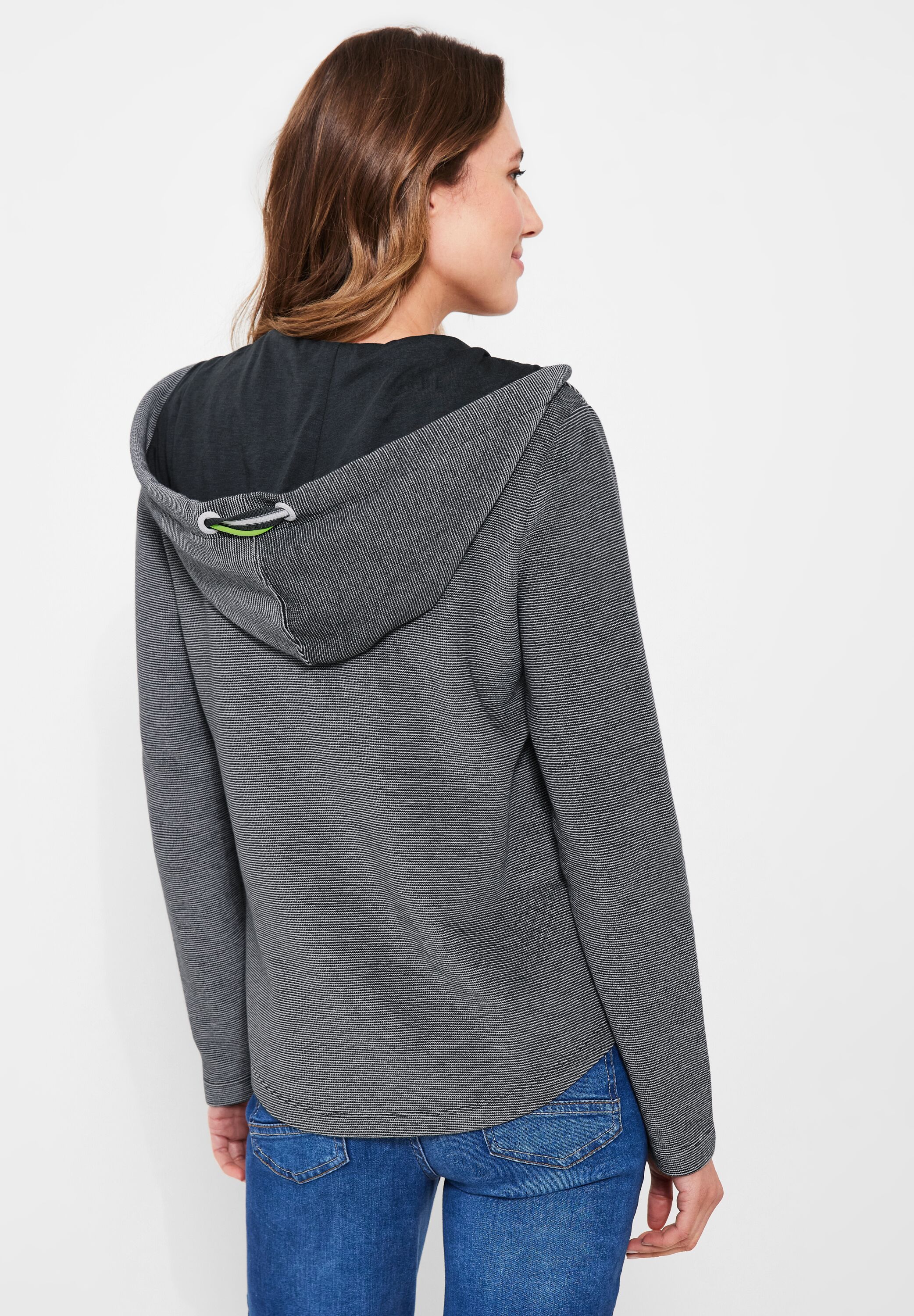 Shirtjacke mit Kapuze