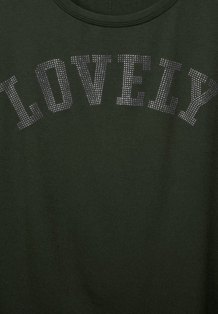 T-Shirt mit Steinchendetails