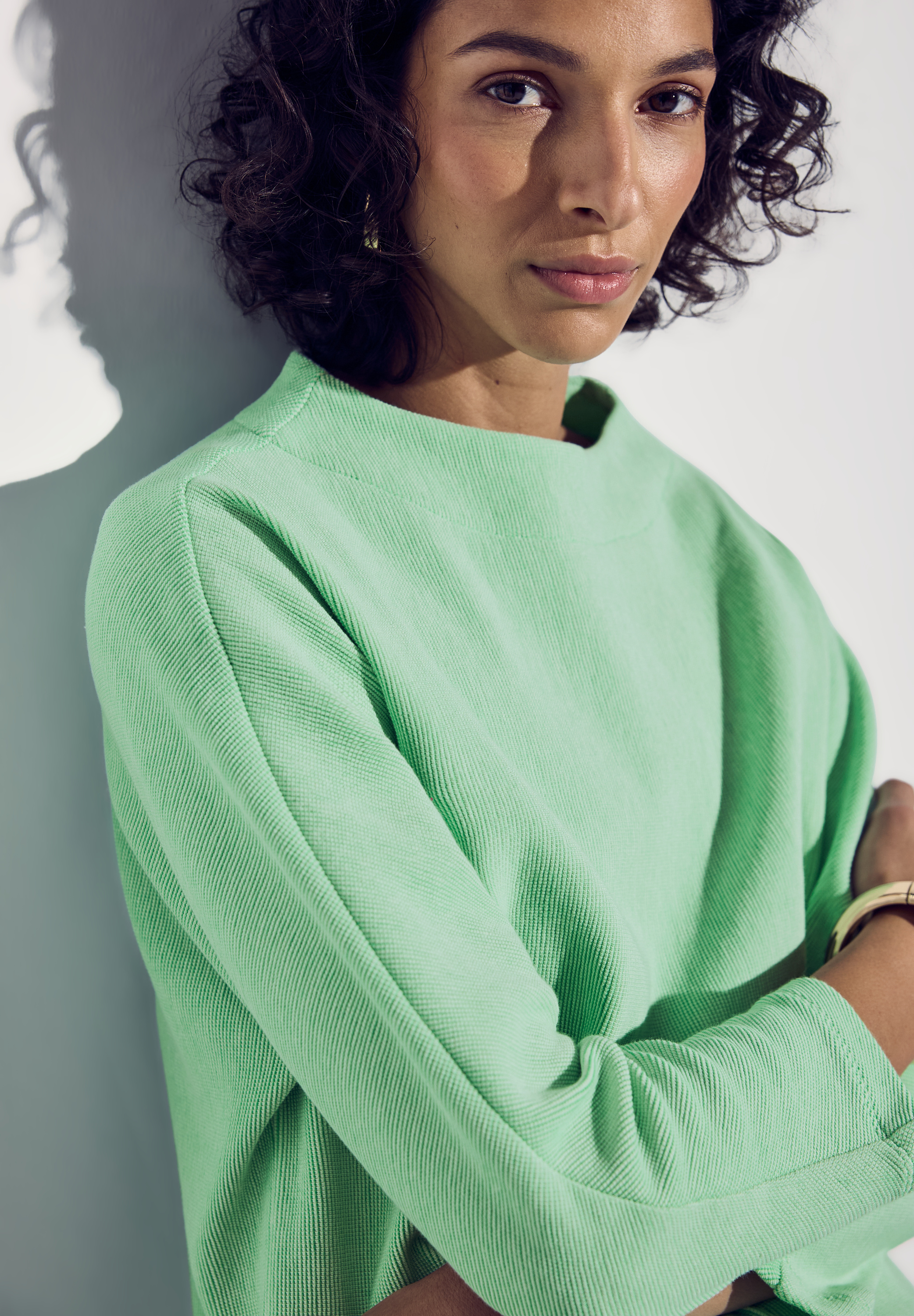 Two-Tone Strukturshirt