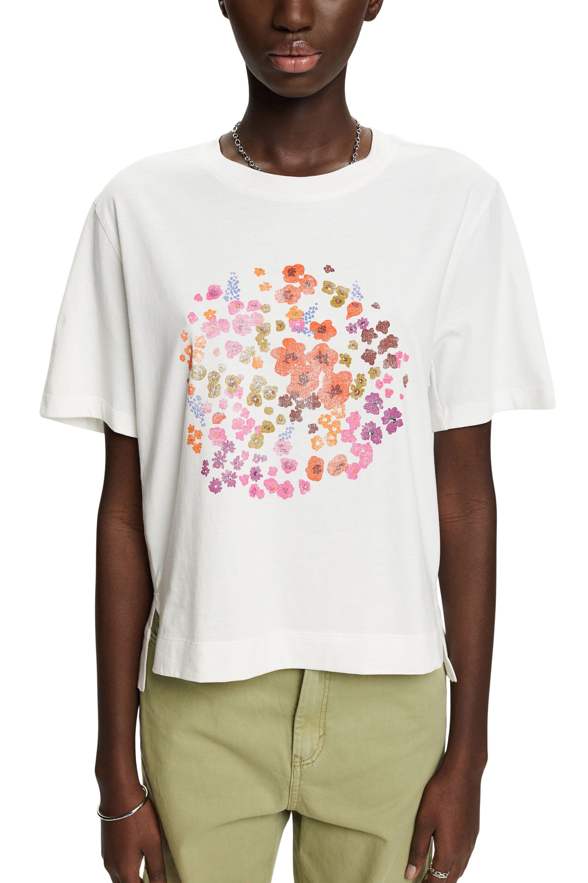 T-Shirt mit Blumen-Print