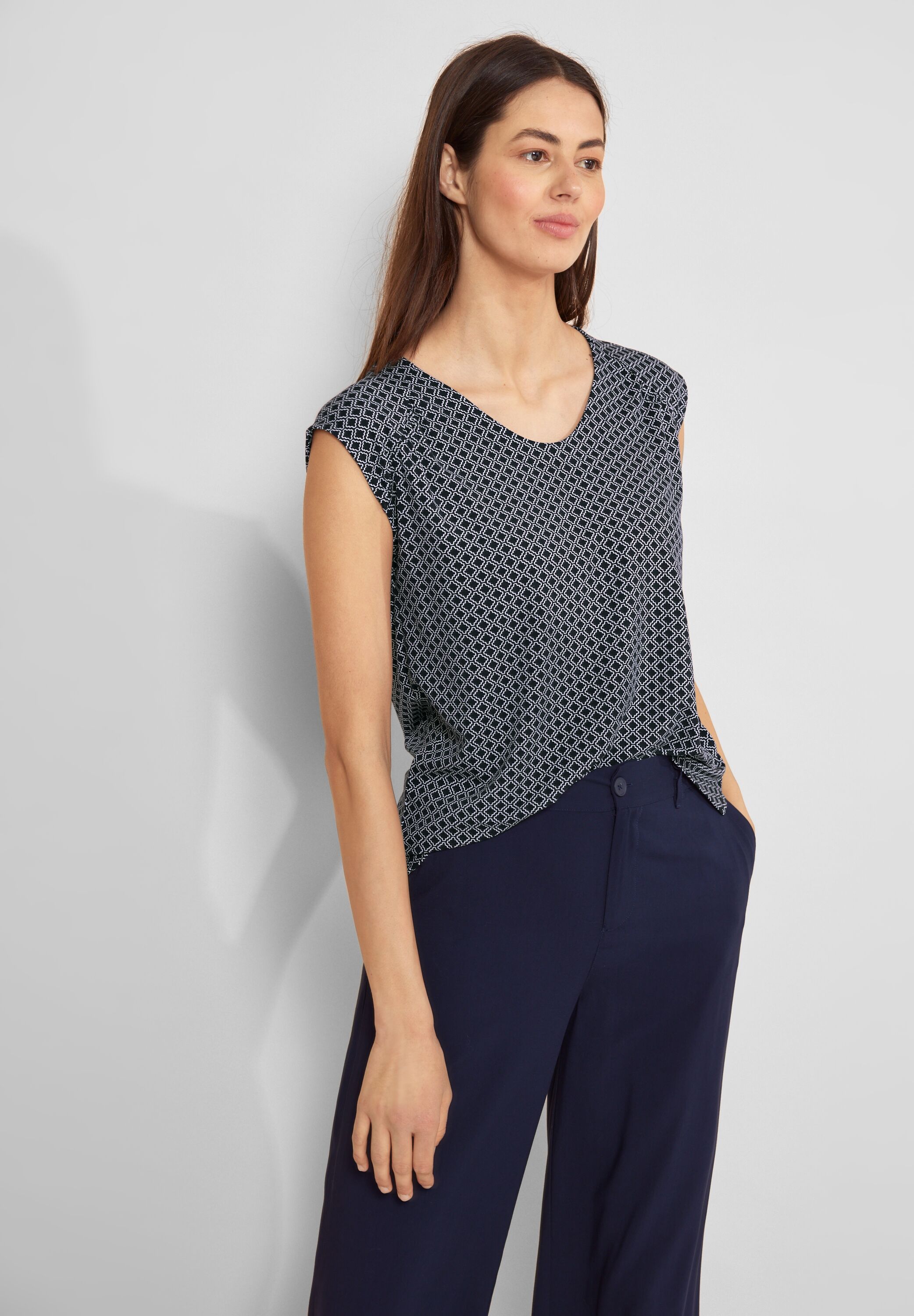 Jersey Top mit Print