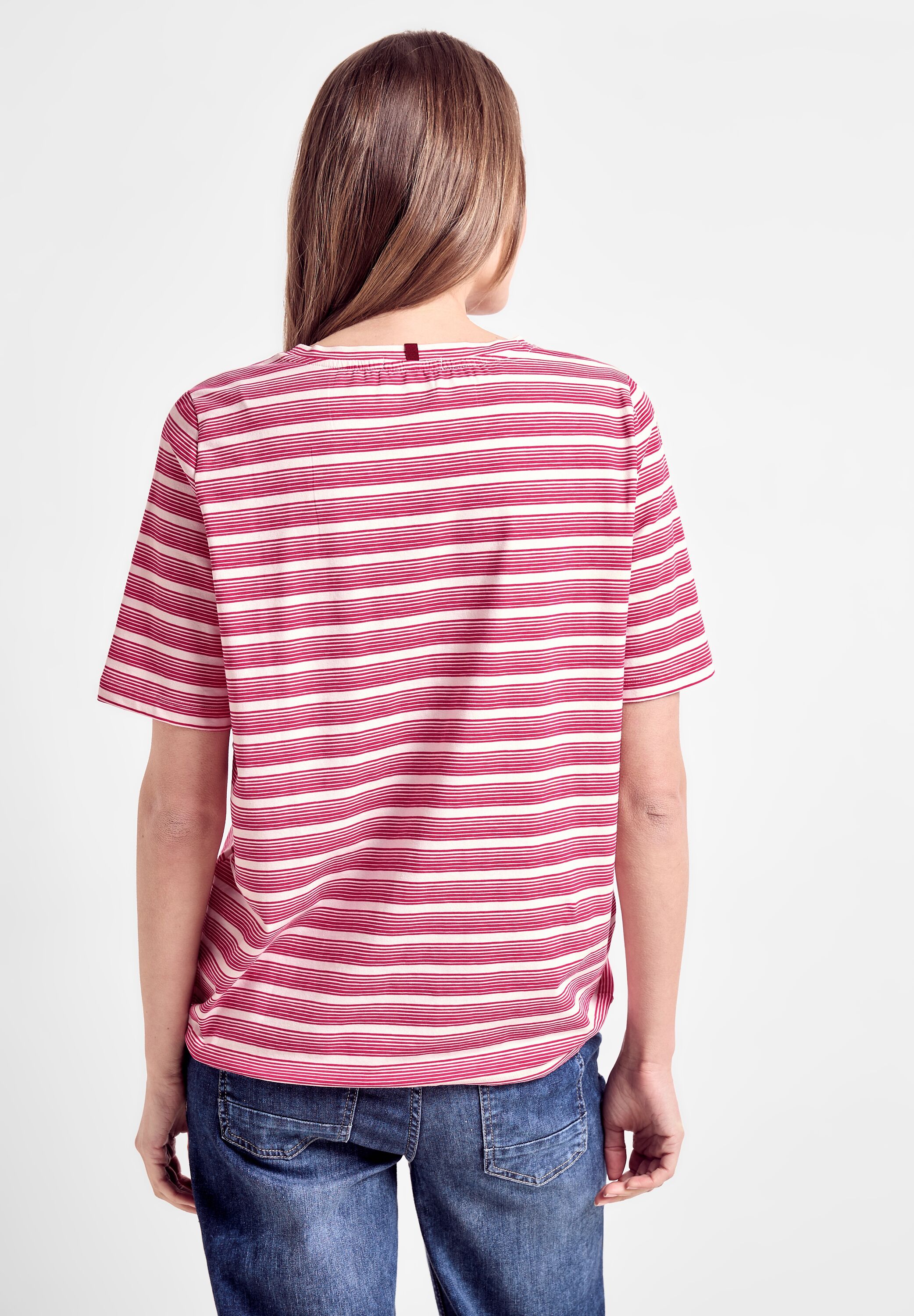 T-Shirt mit Streifenmix