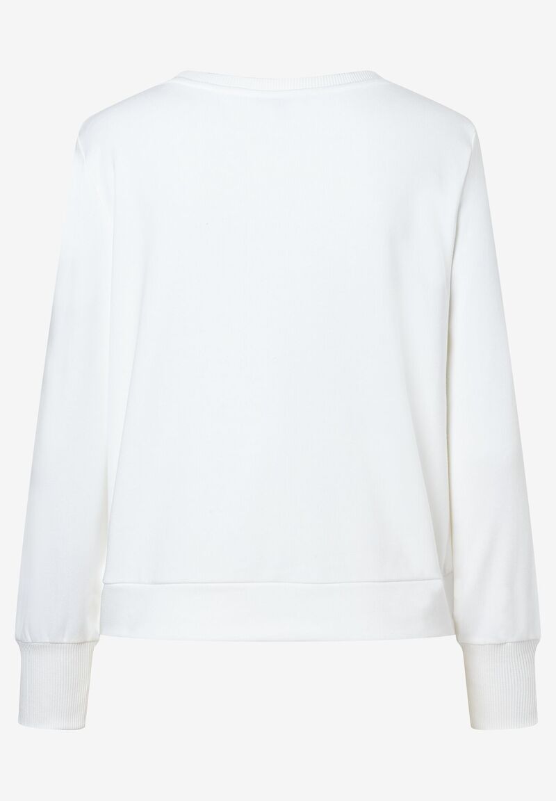 Sweatshirt mit Perlen-Applikation  ecru  Frühjahrs-Kollektion
