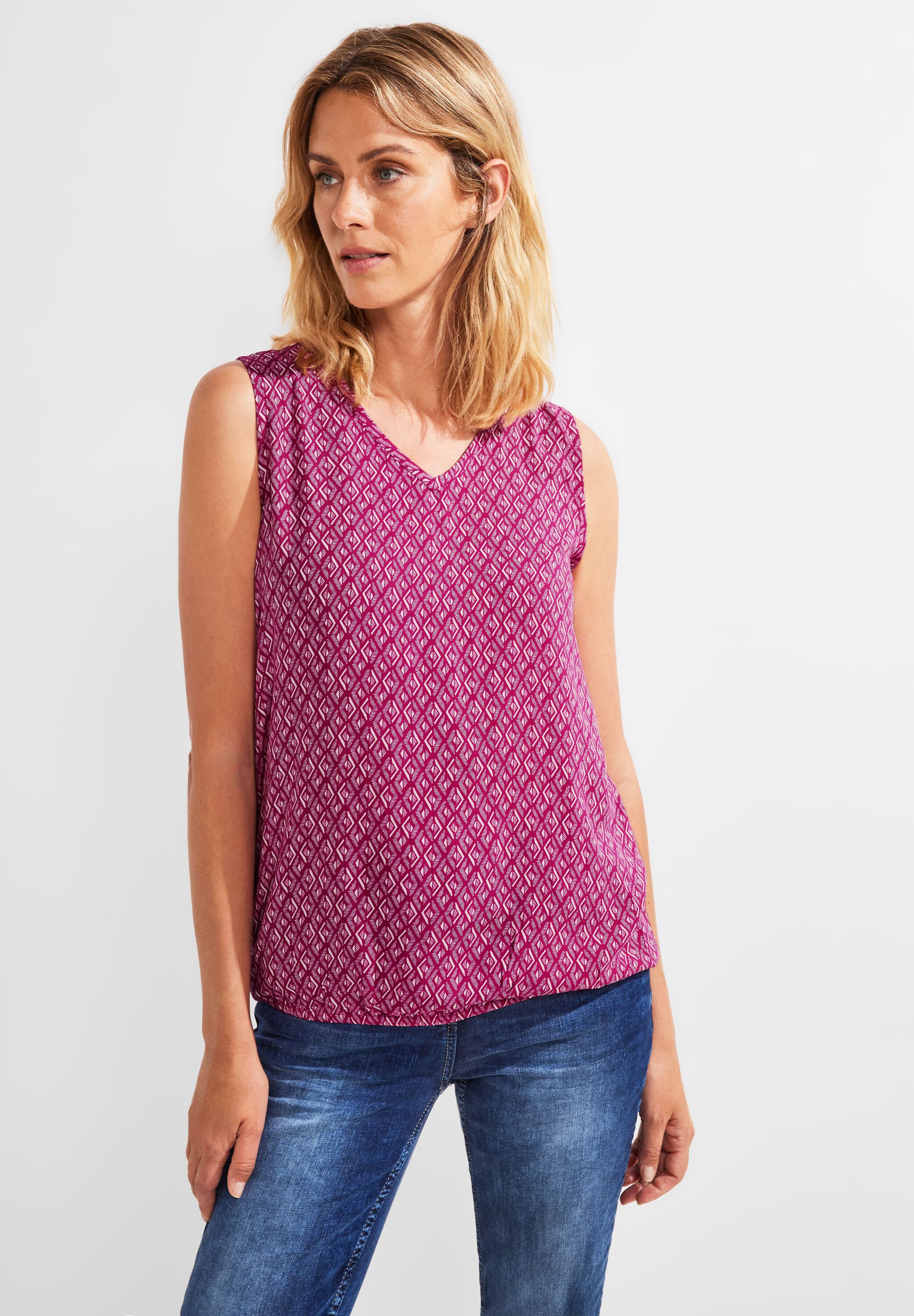 Minimal Print Bluse