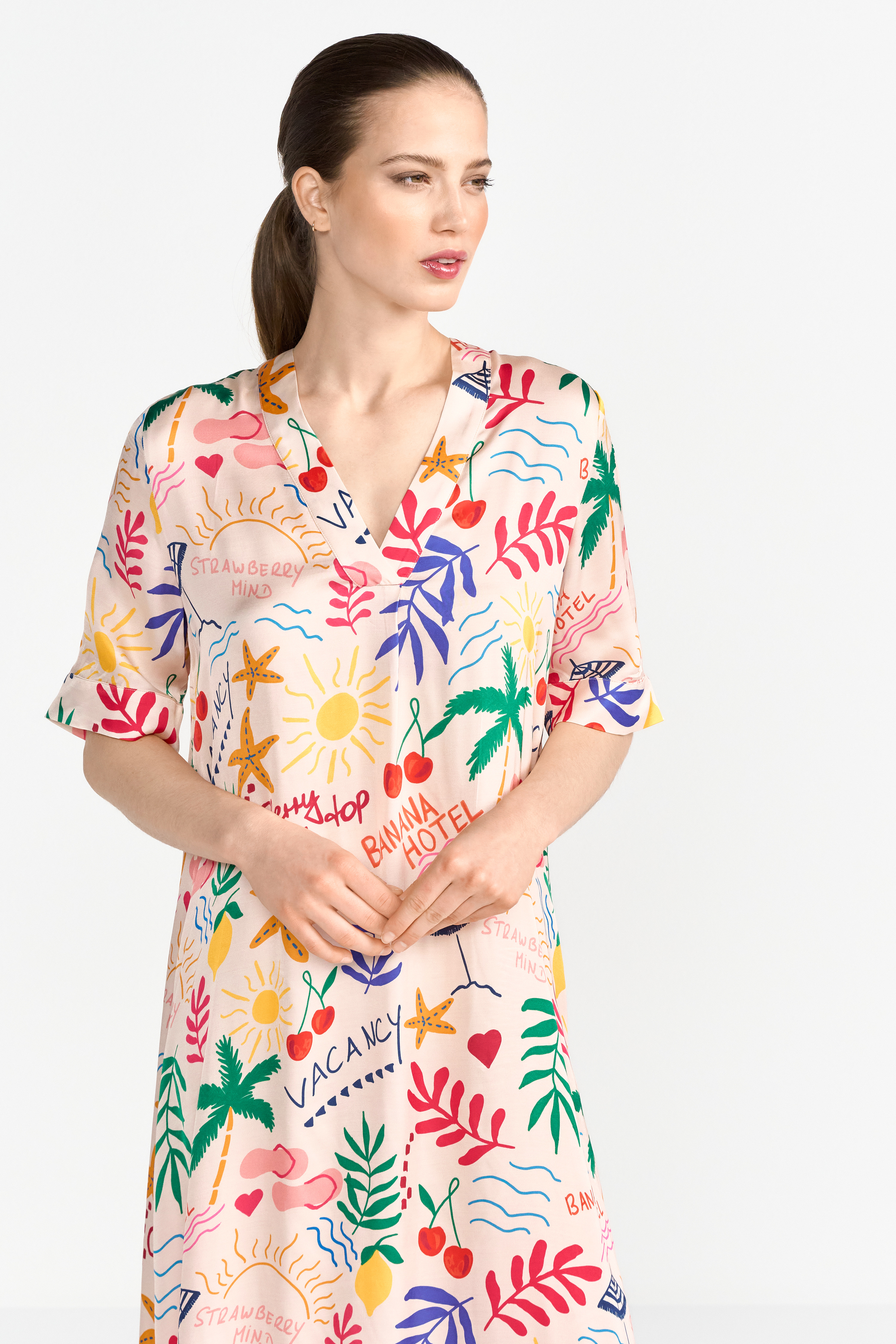 Printed midi dress