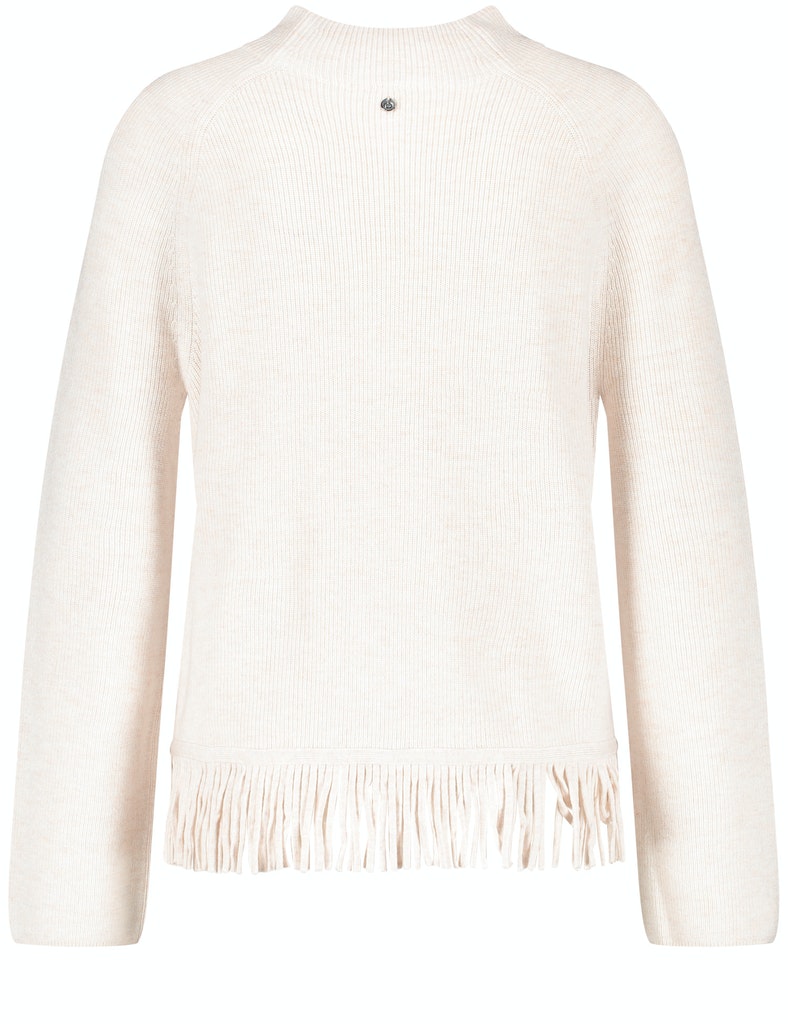 Pullover mit Fransensaum