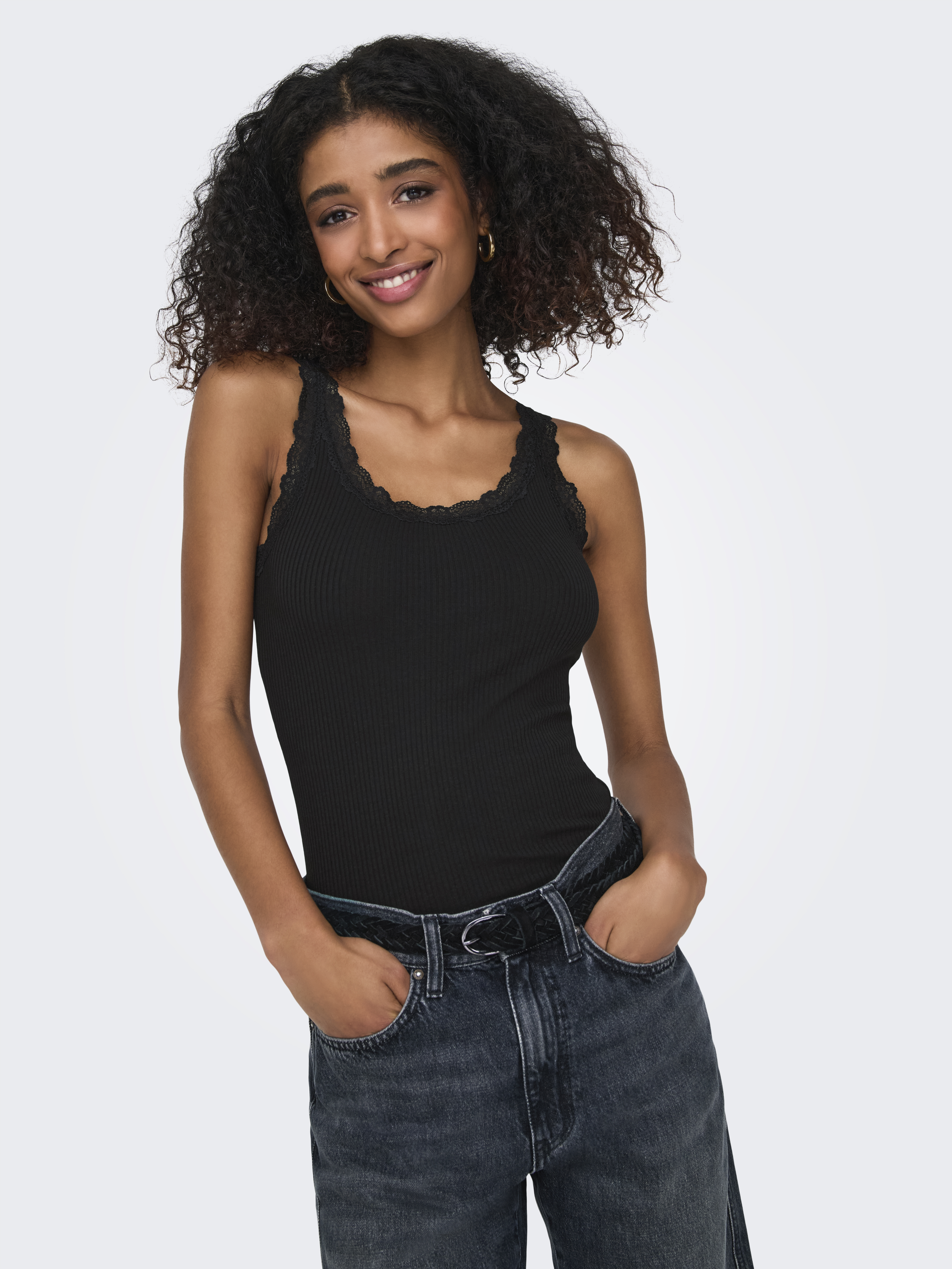 ONLSARA SHARAI LACE TANK TOP JRS NOOS