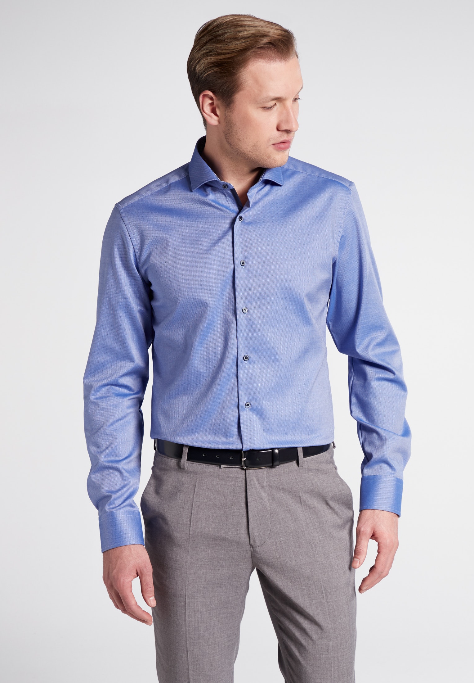 ETERNA LANGARM HEMD SLIM FIT NATTÉ